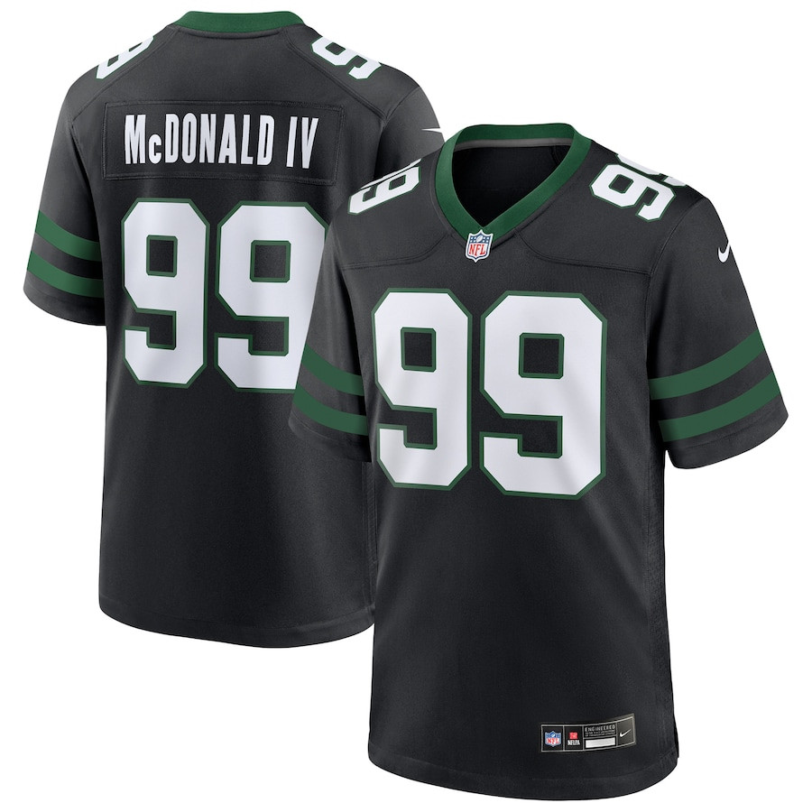 Will McDonald IV 99 New York Jets Alternate Game Men Jersey - Legacy Black JS4748 Saliibo