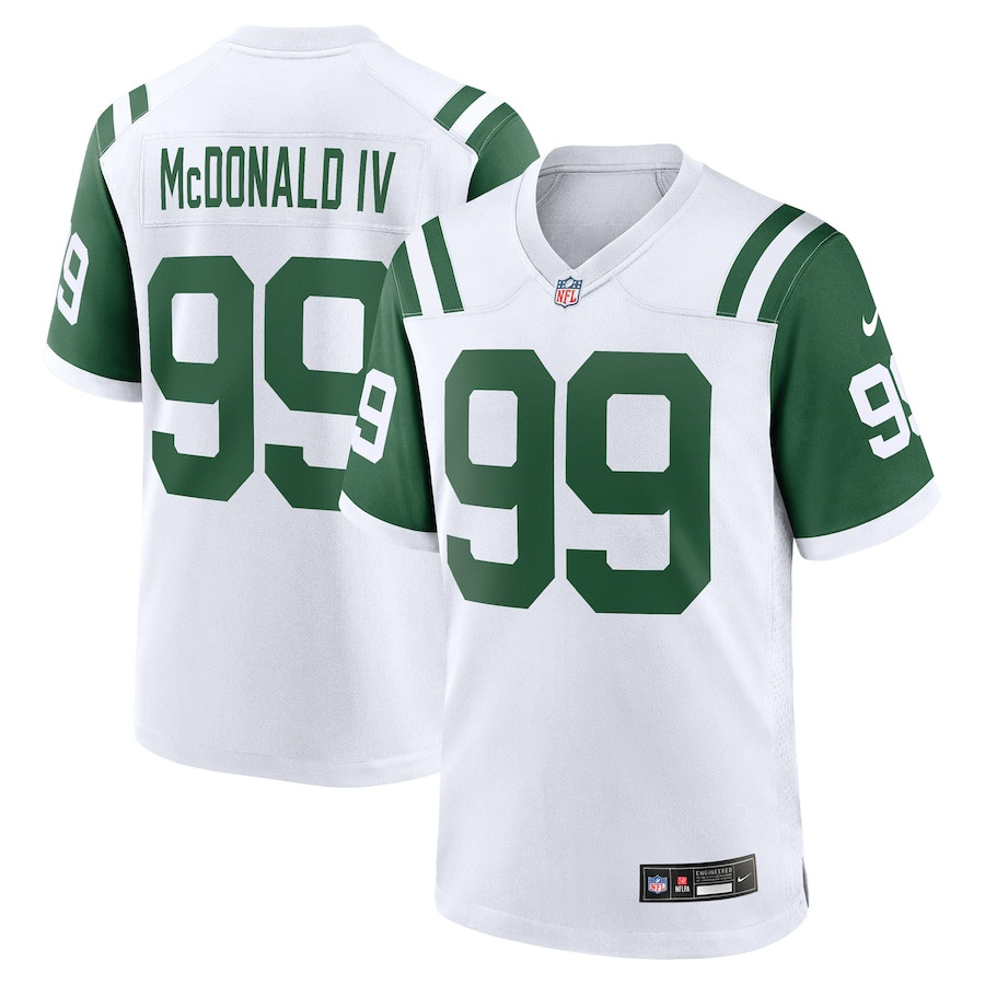 Will McDonald IV 99 New York Jets Classic Alternate Game Men Jersey - White JS5639 Saliibo
