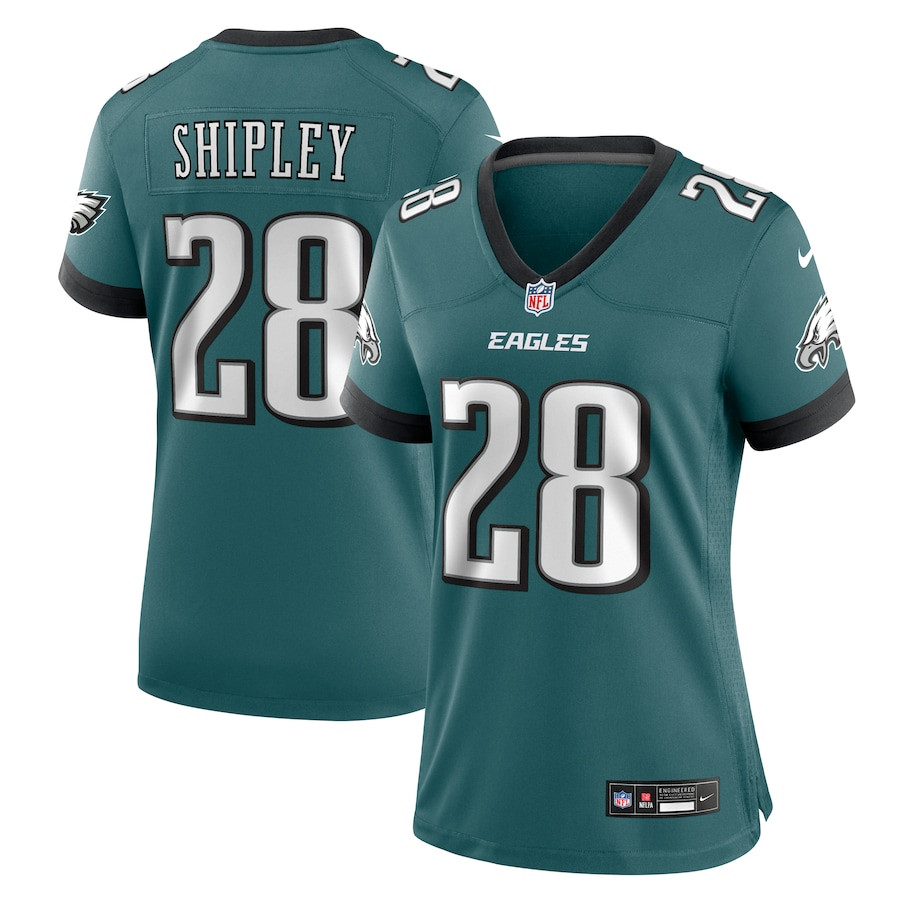 Will Shipley 28 Philadelphia Eagles Women's Team Game Jersey - Midnight Green JS1842 Saliibo