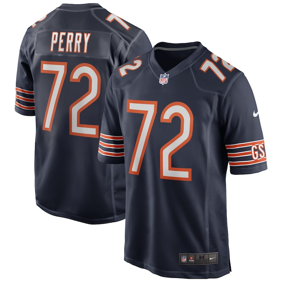 William Perry 72 Chicago Bears Men Game Retired Jersey - Navy JS9614 Saliibo