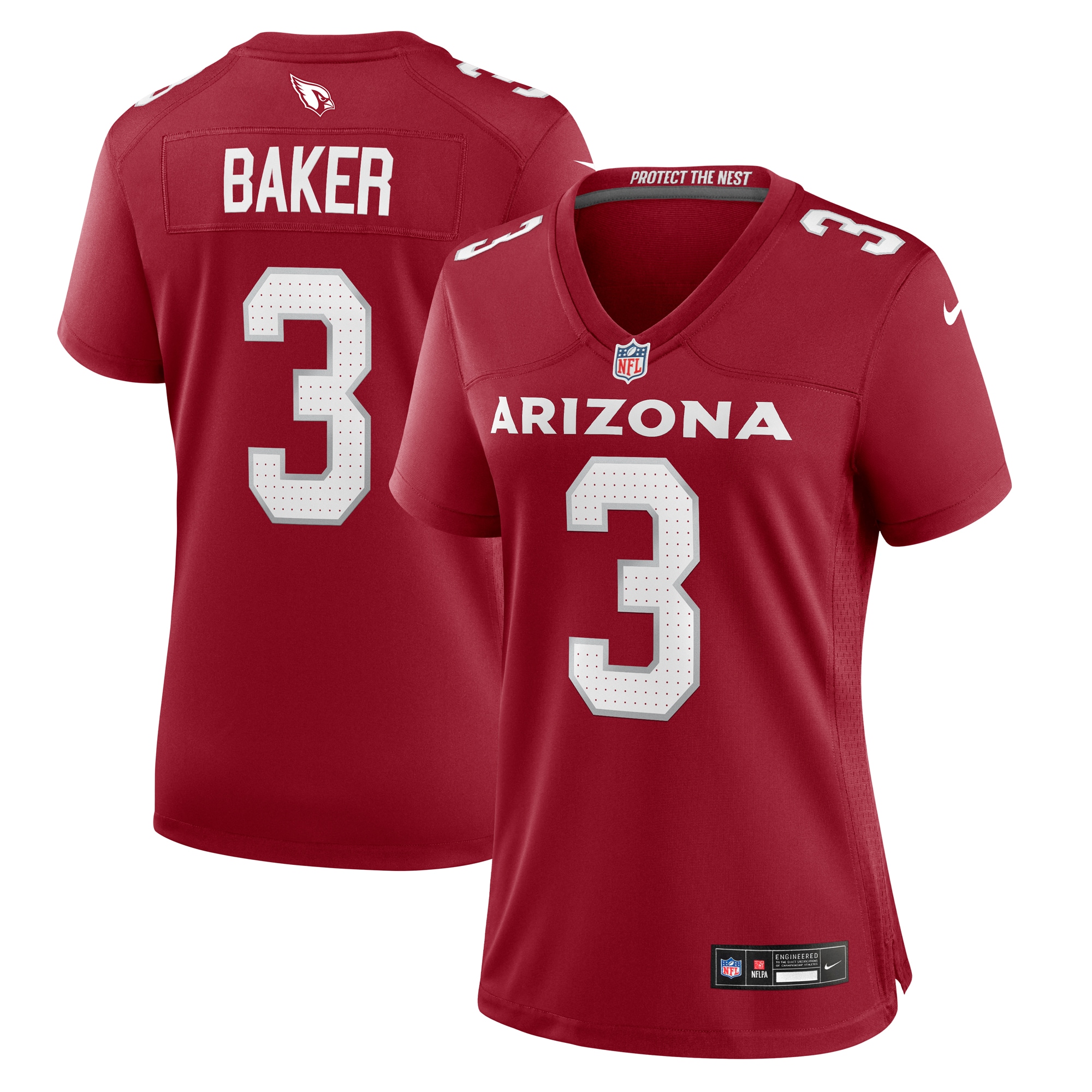 Women's Arizona Cardinals Budda Baker Cardinal Team Game Jersey JS3212 Saliibo
