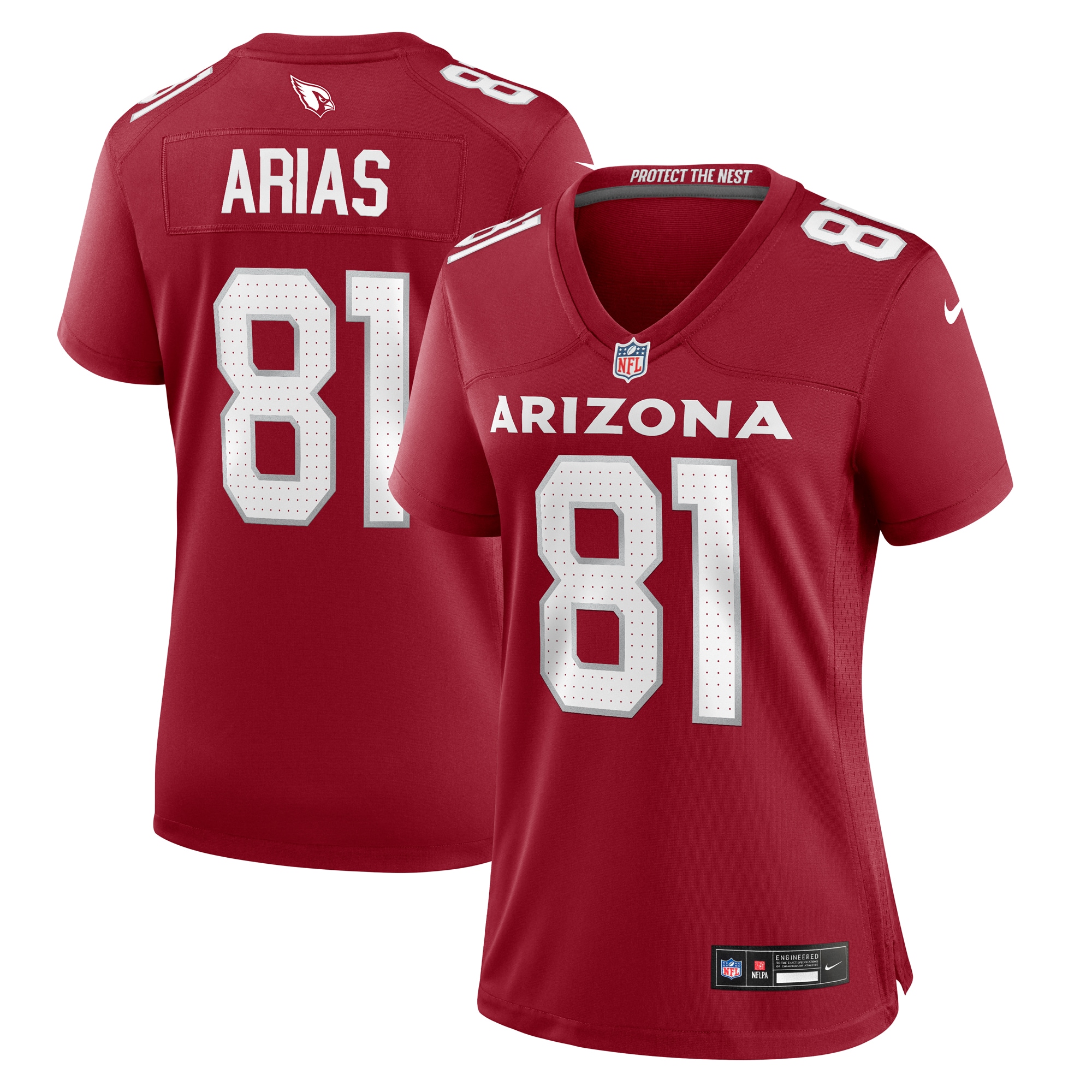 Women's Arizona Cardinals Daniel Arias Cardinal Team Game Jersey JS4309 Saliibo