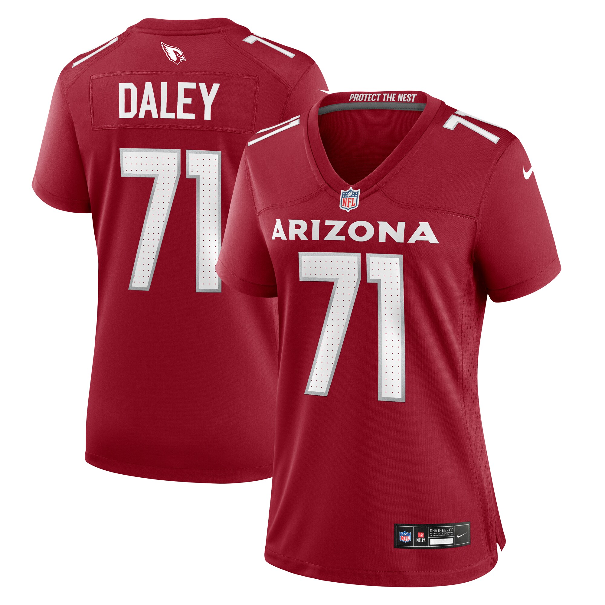 Women's Arizona Cardinals Dennis Daley Cardinal Women's Team Color Jersey JS5105 Saliibo