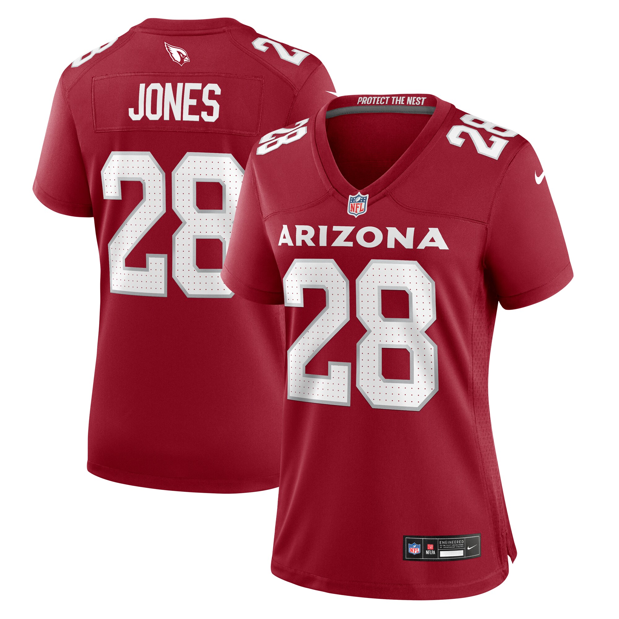Women's Arizona Cardinals Elijah Jones Cardinal Game Jersey JS5731 Saliibo