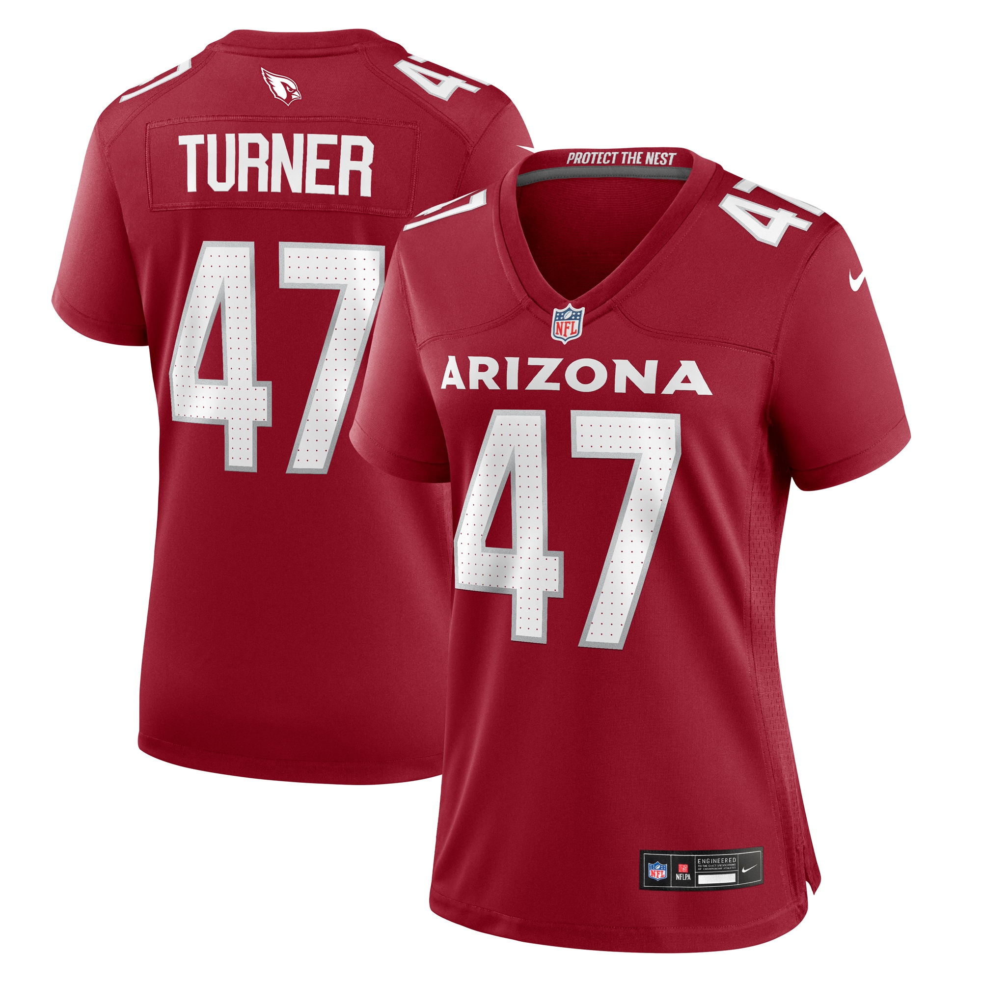 Women's Arizona Cardinals Ezekiel Turner Cardinal Team Game Jersey JS6117 Saliibo