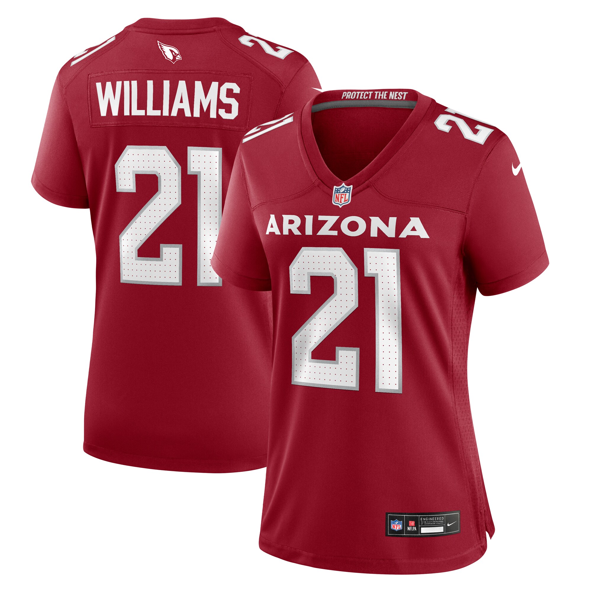 Women's Arizona Cardinals Garrett Williams Cardinal Game Jersey JS1807 Saliibo