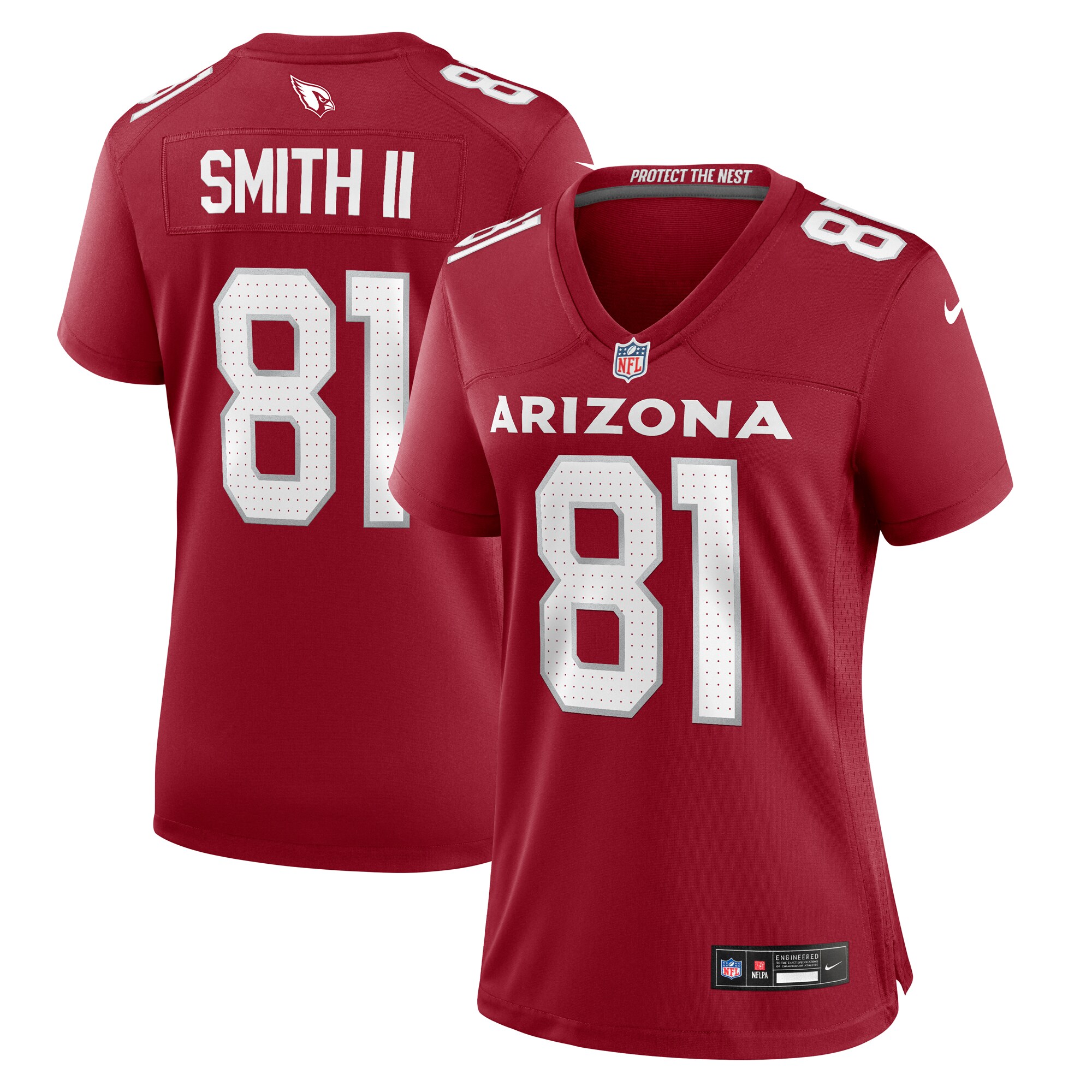 Women's Arizona Cardinals Jeff Smith II Cardinal Game Jersey JS2646 Saliibo