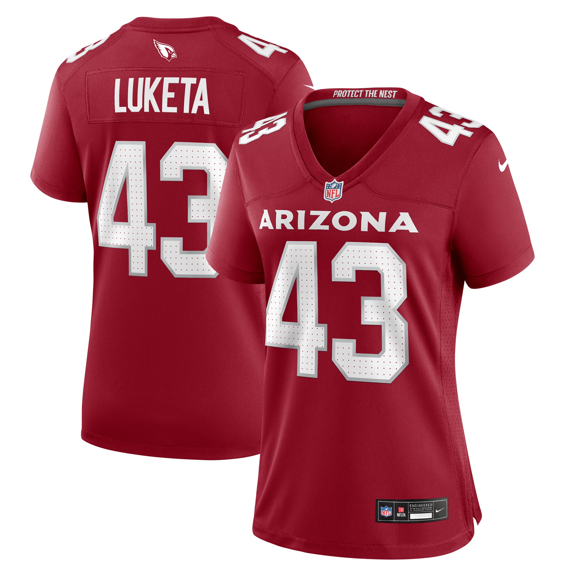 Women's Arizona Cardinals Jesse Luketa Cardinal Game Jersey JS2689 Saliibo
