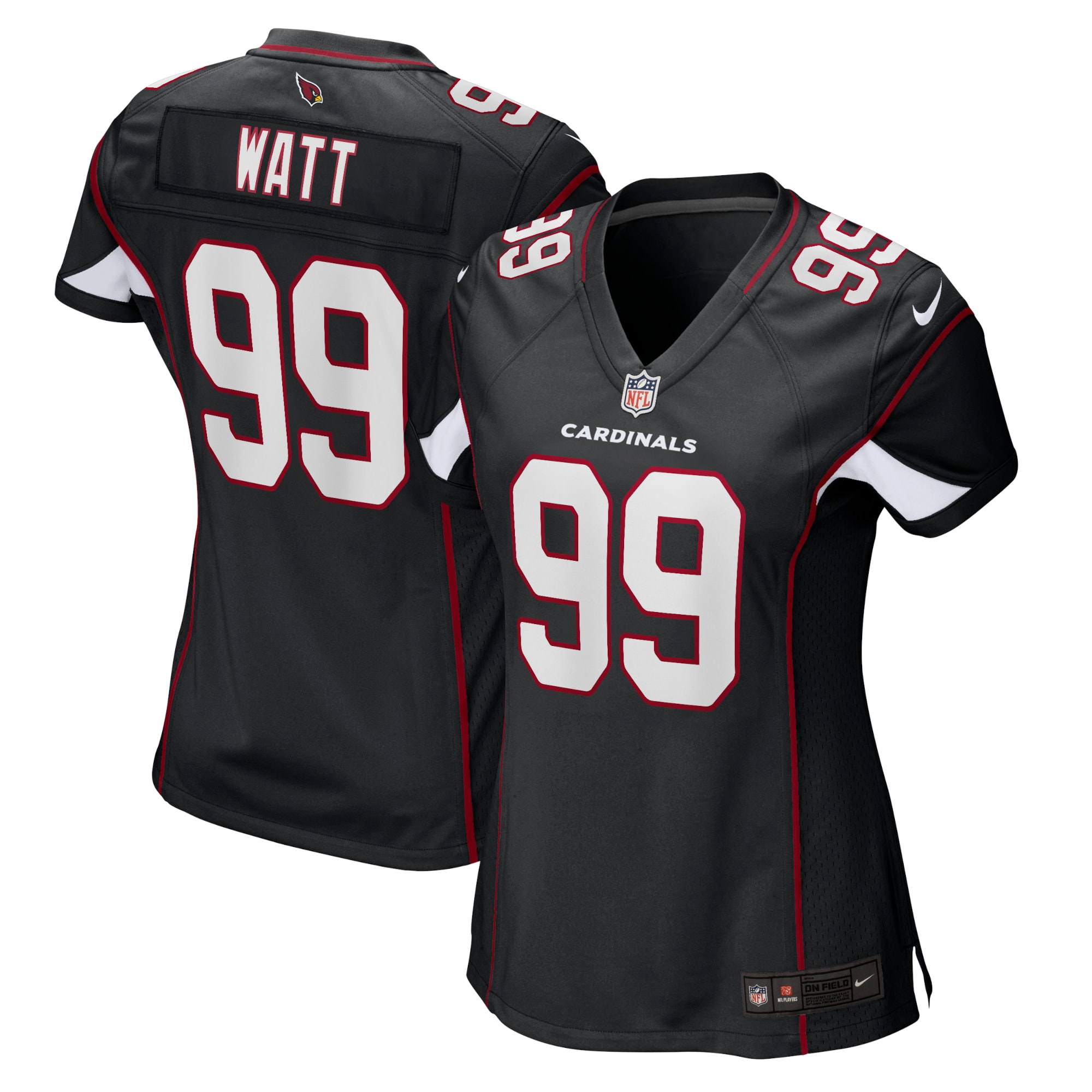 Women's Arizona Cardinals J.J. Watt Black Alternate Game Jersey JS2189 Saliibo