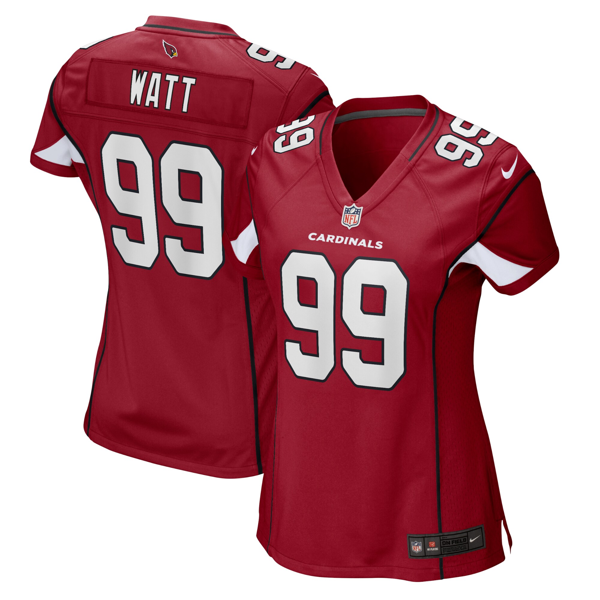 Women's Arizona Cardinals J.J. Watt Cardinal Game Jersey JS4685 Saliibo