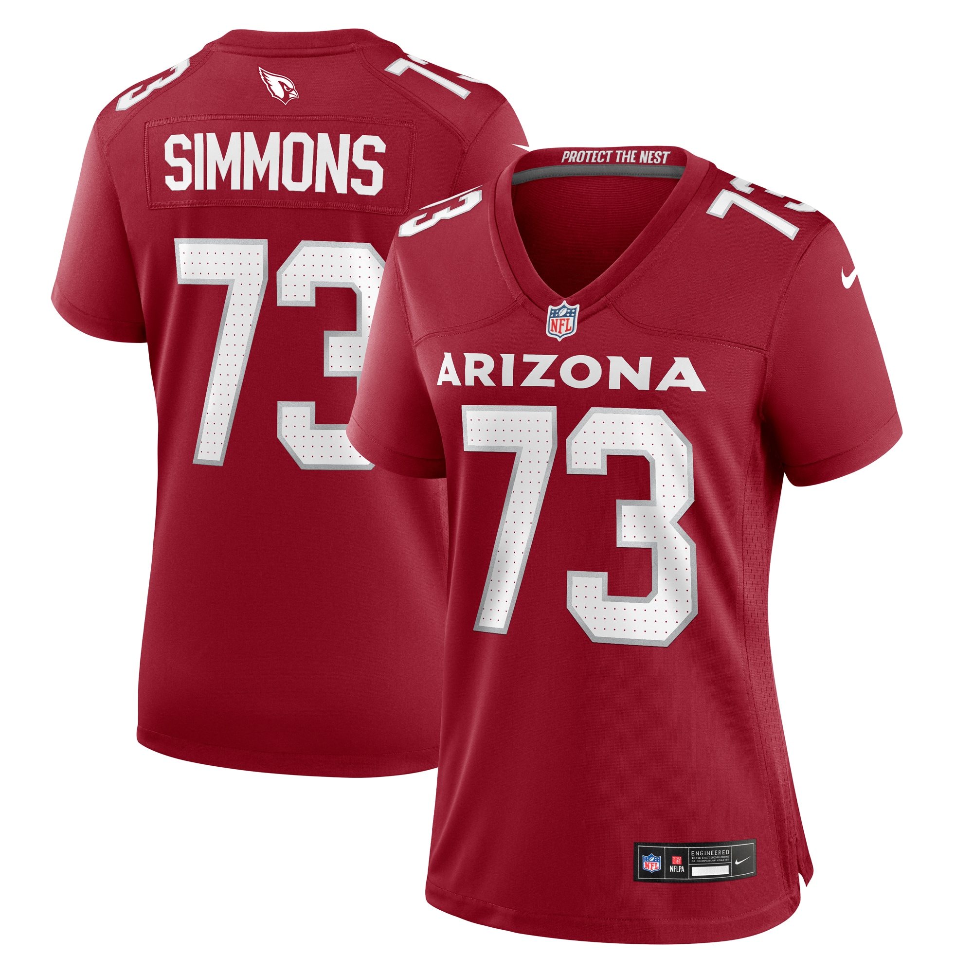 Women's Arizona Cardinals Lachavious Simmons Cardinal Team Game Jersey JS1233 Saliibo