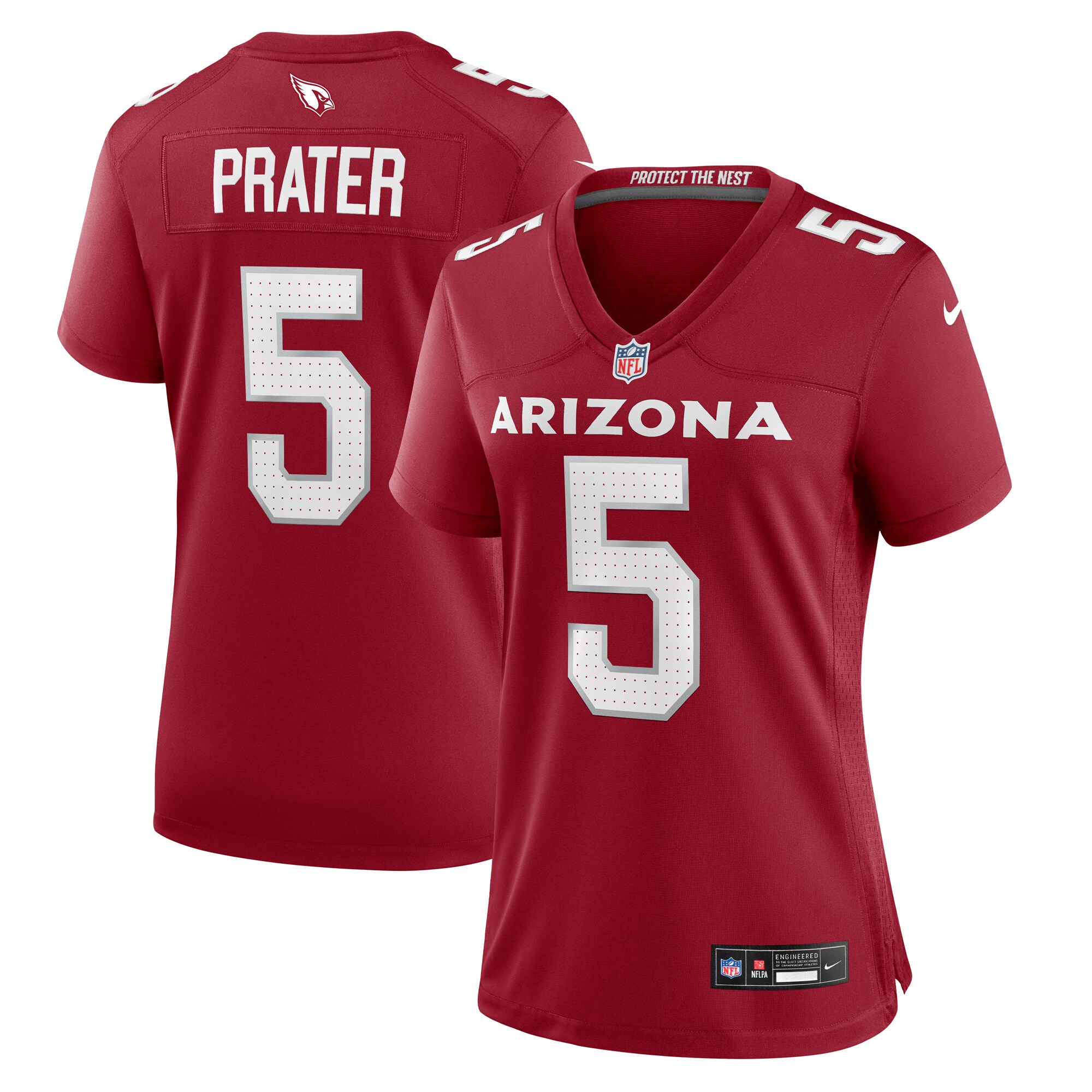 Women's Arizona Cardinals Matt Prater Cardinal Team Game Jersey JS7458 Saliibo