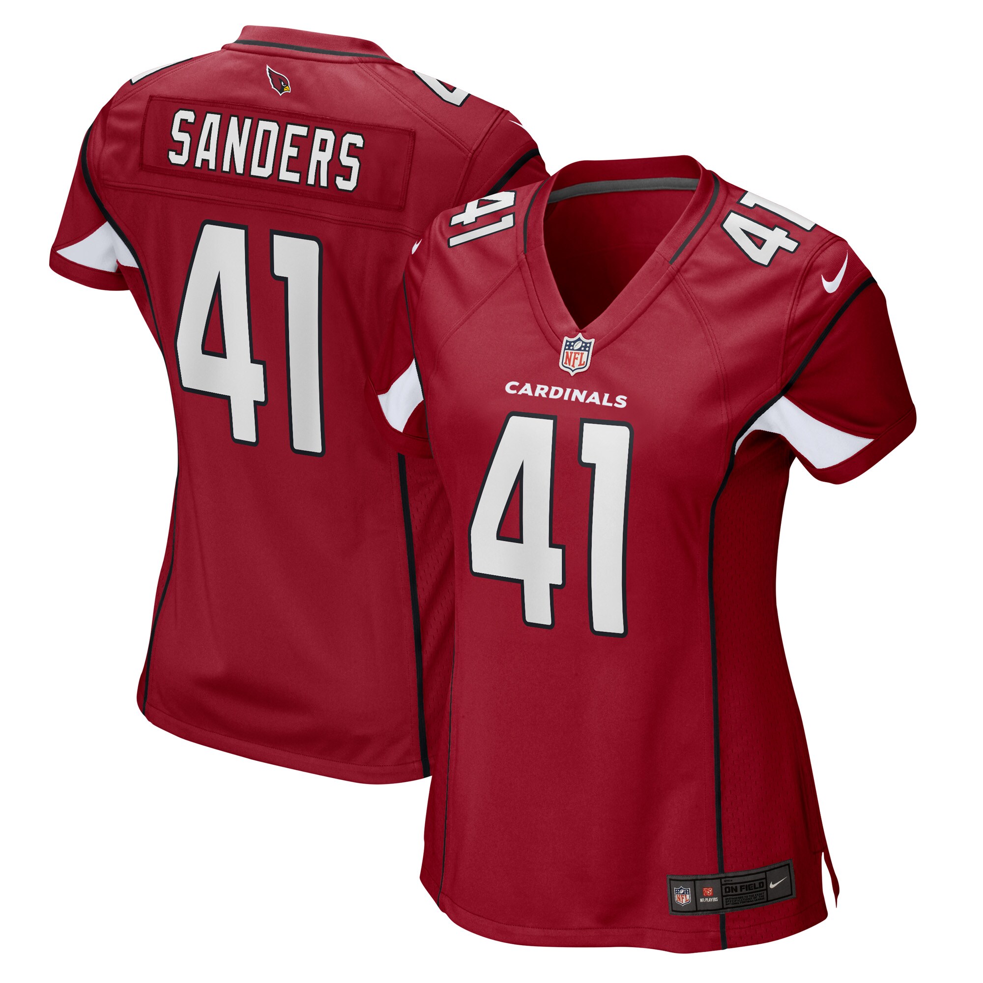 Women's Arizona Cardinals Myjai Sanders Cardinal Game Player Jersey JS7616 Saliibo