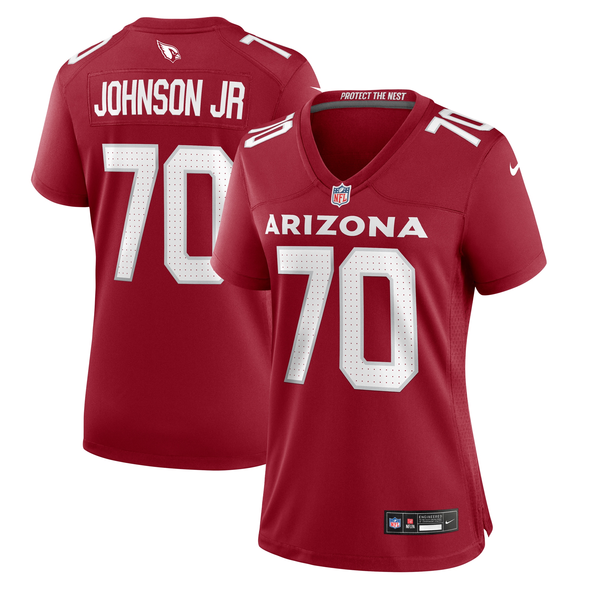 Women's Arizona Cardinals Paris Johnson Jr. Cardinal Game Jersey JS1748 Saliibo