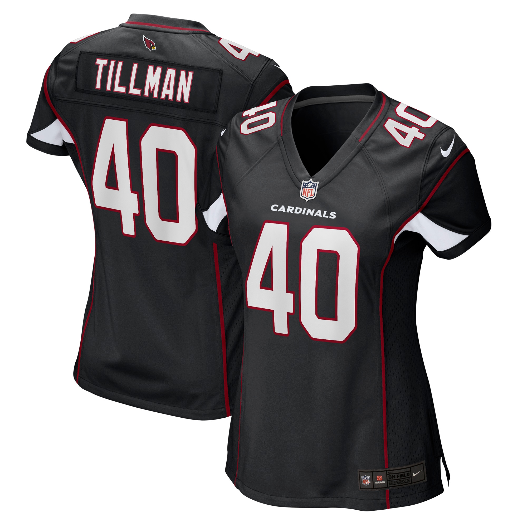 Women's Arizona Cardinals Pat Tillman Black Retired Game Jersey JS7857 Saliibo