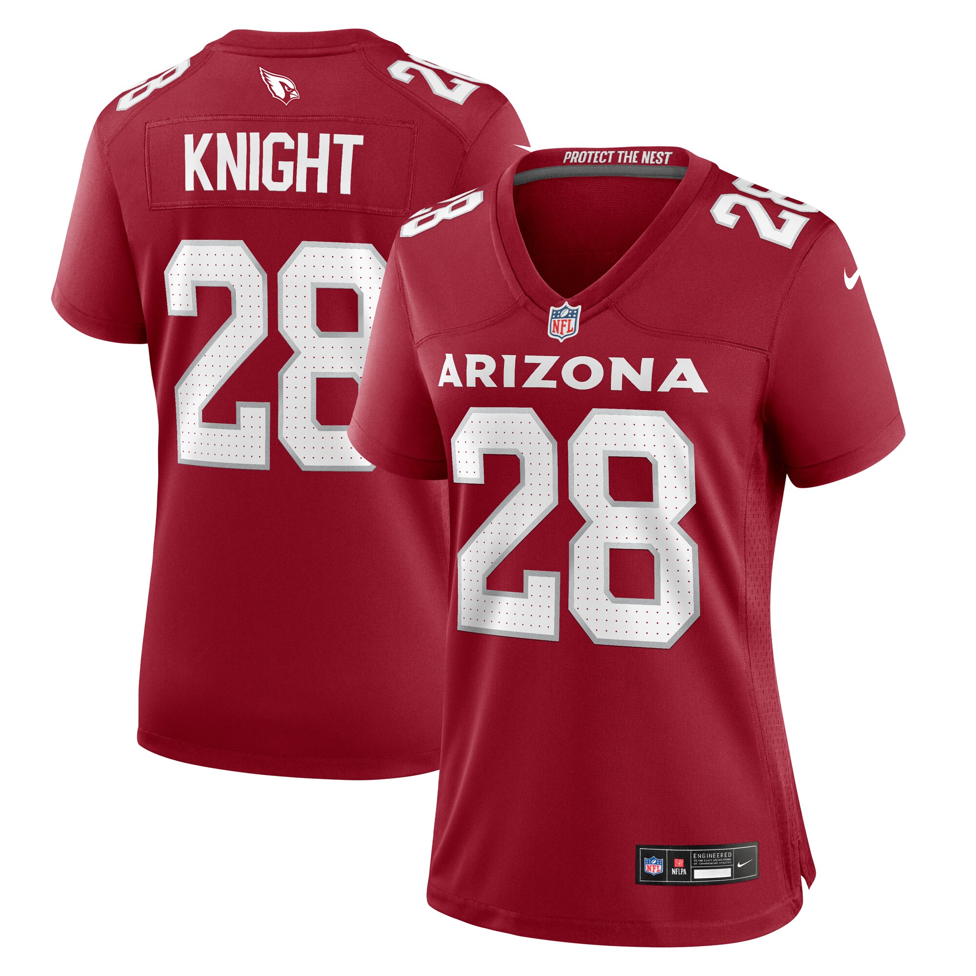 Women's Arizona Cardinals Qwuantrezz Knight Cardinal Game Jersey JS3602 Saliibo