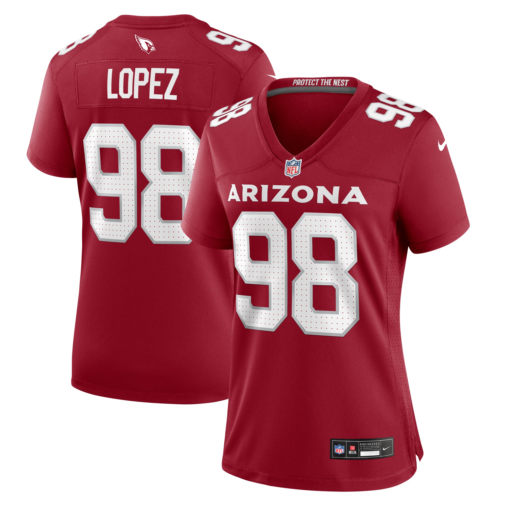 Women's Arizona Cardinals Roy Lopez Cardinal Game Jersey JS4320 Saliibo