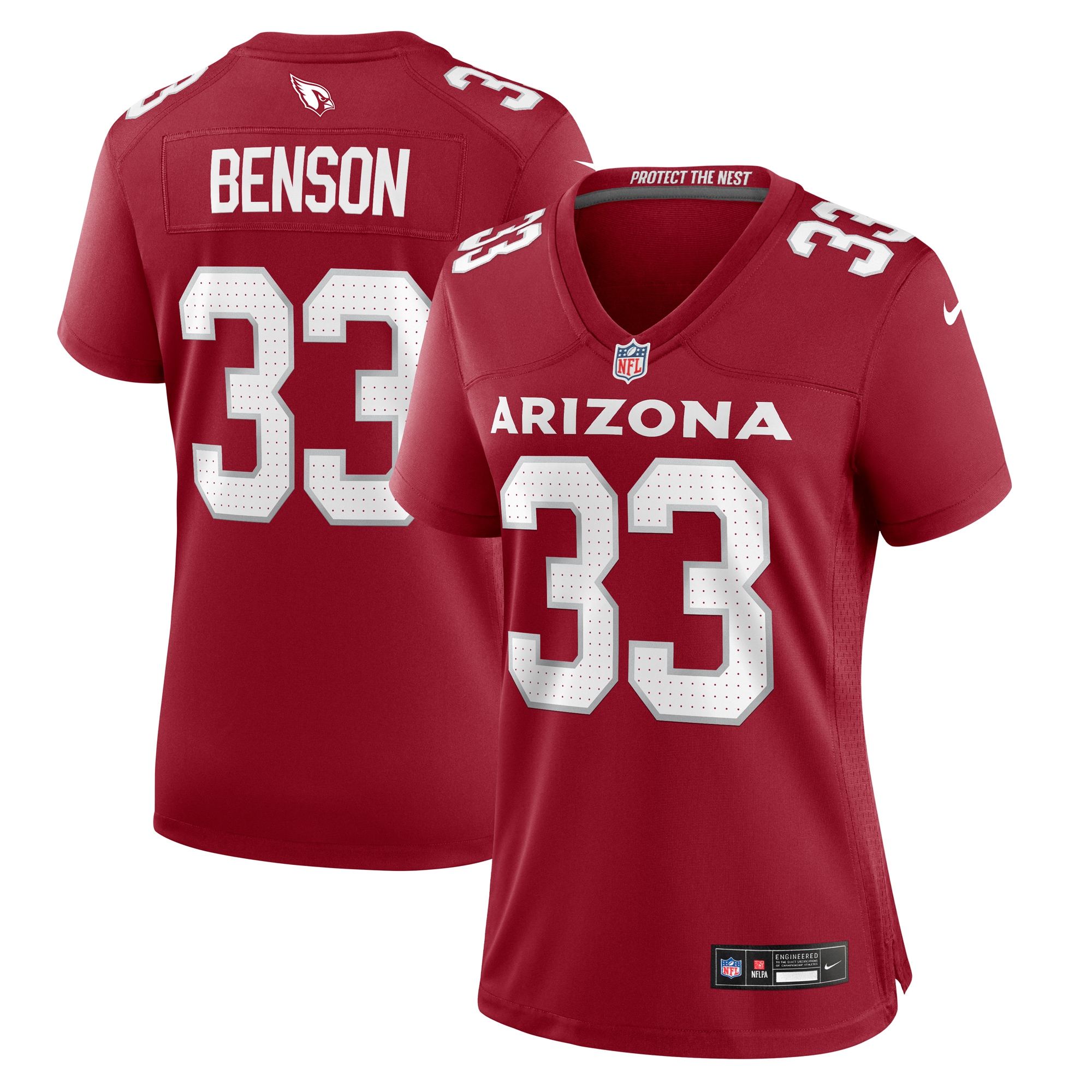 Women's Arizona Cardinals Trey Benson Cardinal Game Jersey JS2624 Saliibo