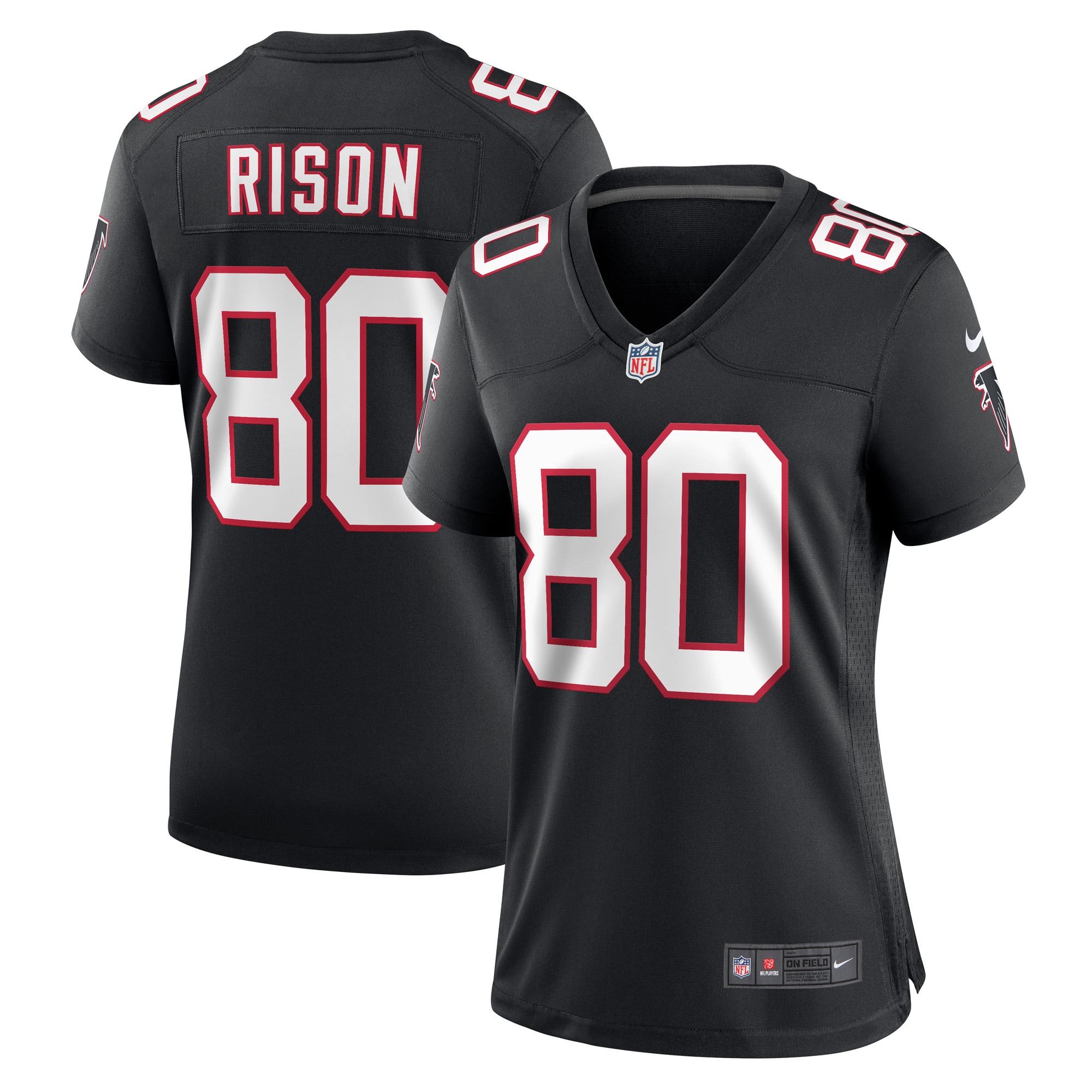 Women's Atlanta Falcons Andre Rison Black Retired Player Jersey JS6375 Saliibo