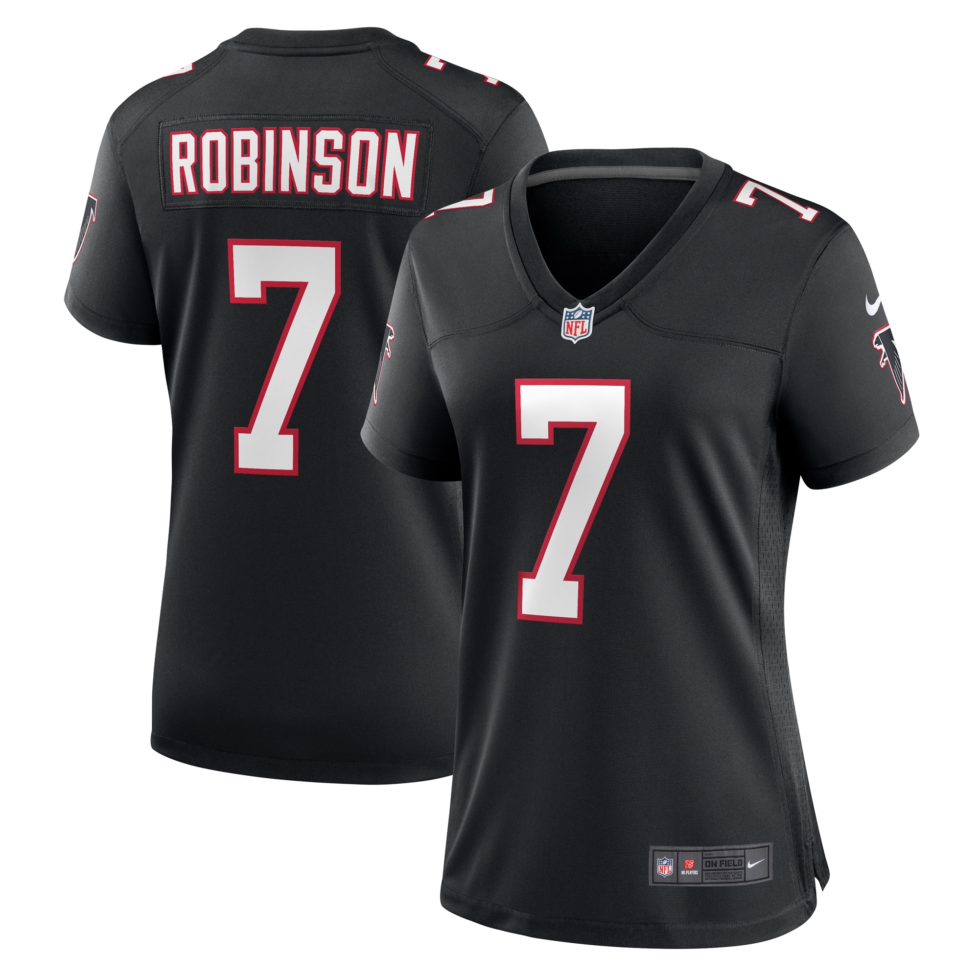 Women's Atlanta Falcons Bijan Robinson Black Alternate Game Jersey JS5373 Saliibo