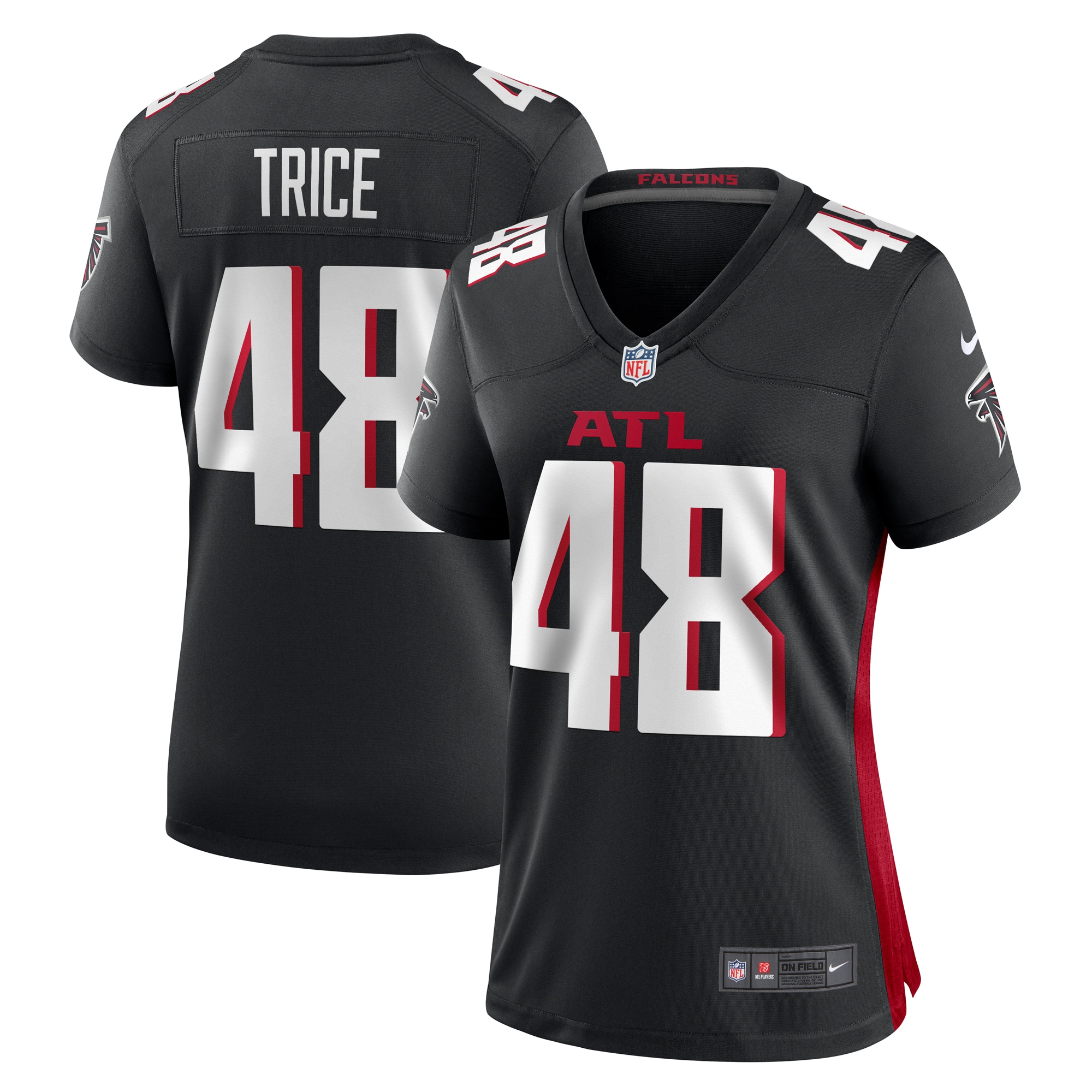 Women's Atlanta Falcons Bralen Trice Black Game Jersey JS3087 Saliibo