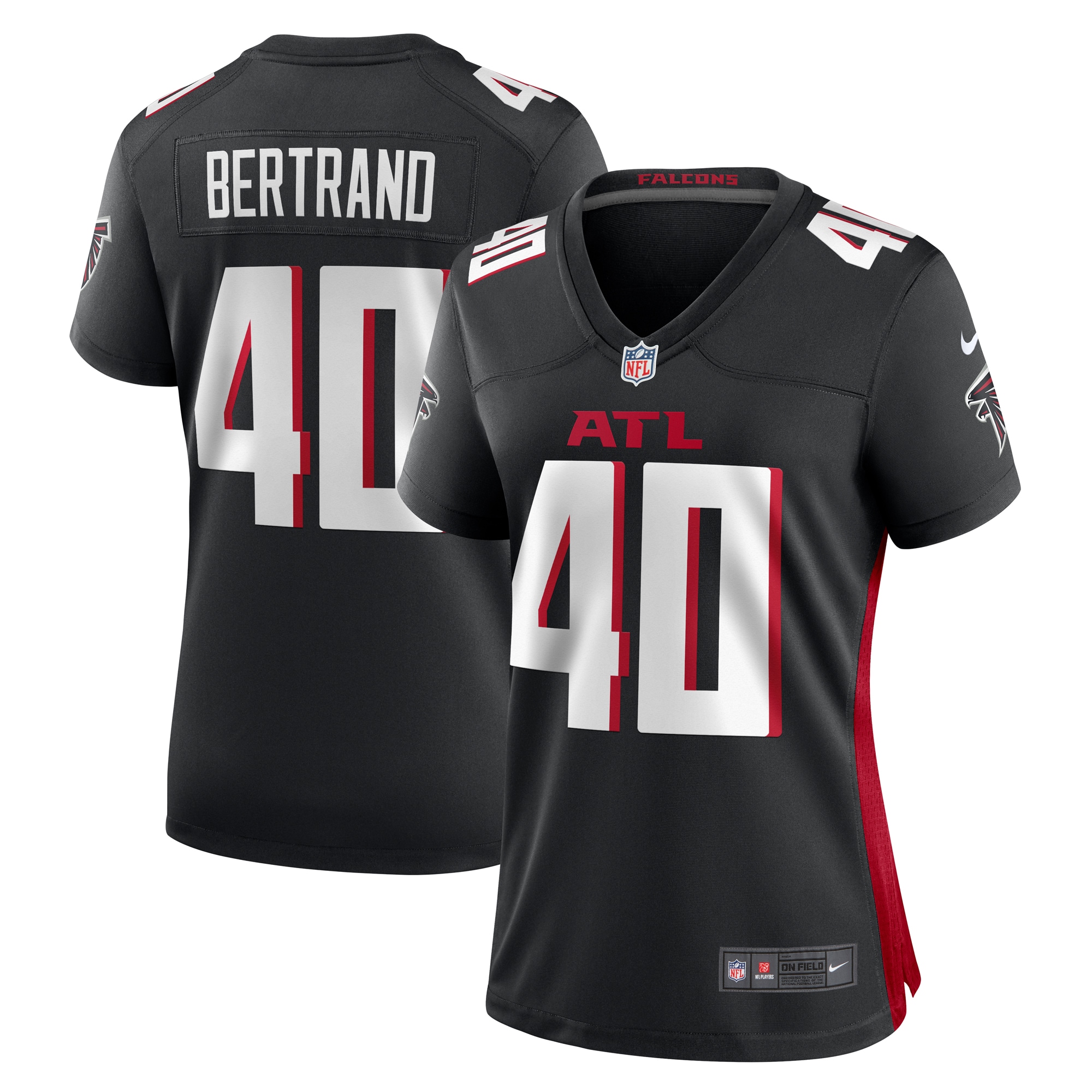 Women's Atlanta Falcons JD Bertrand Black Game Jersey JS9293 Saliibo
