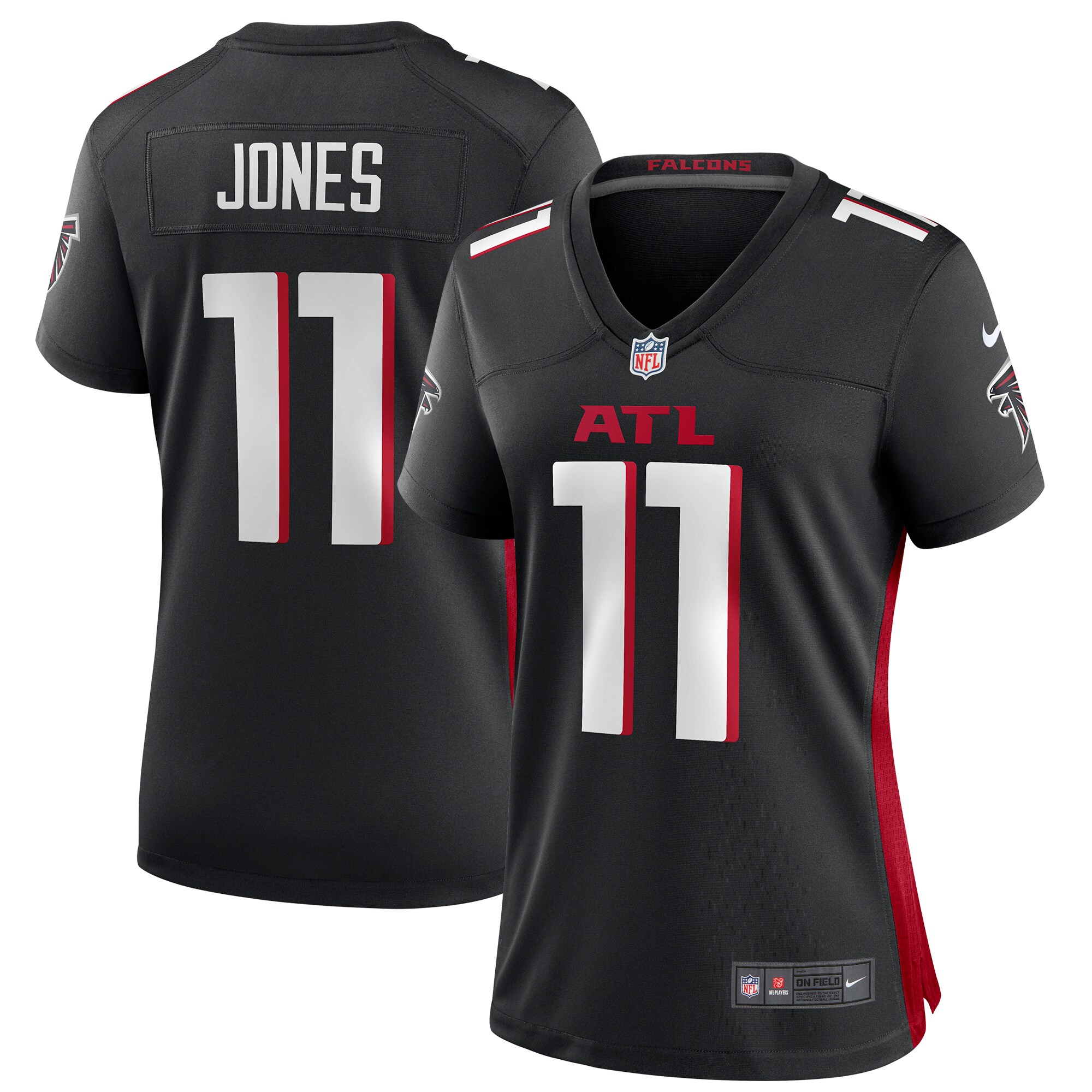Women's Atlanta Falcons Julio Jones Black Game Jersey JS1368 Saliibo