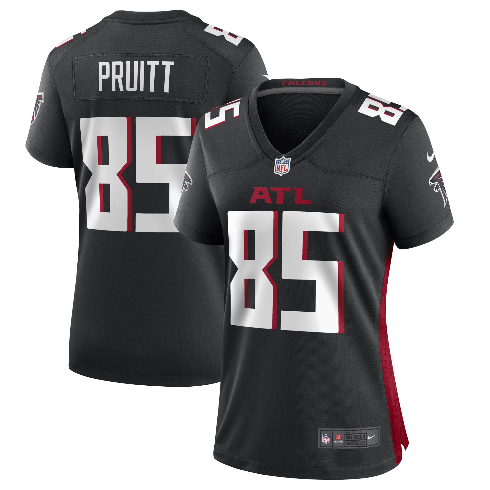 Women's Atlanta Falcons MyCole Pruitt Black Game Player Jersey JS6056 Saliibo