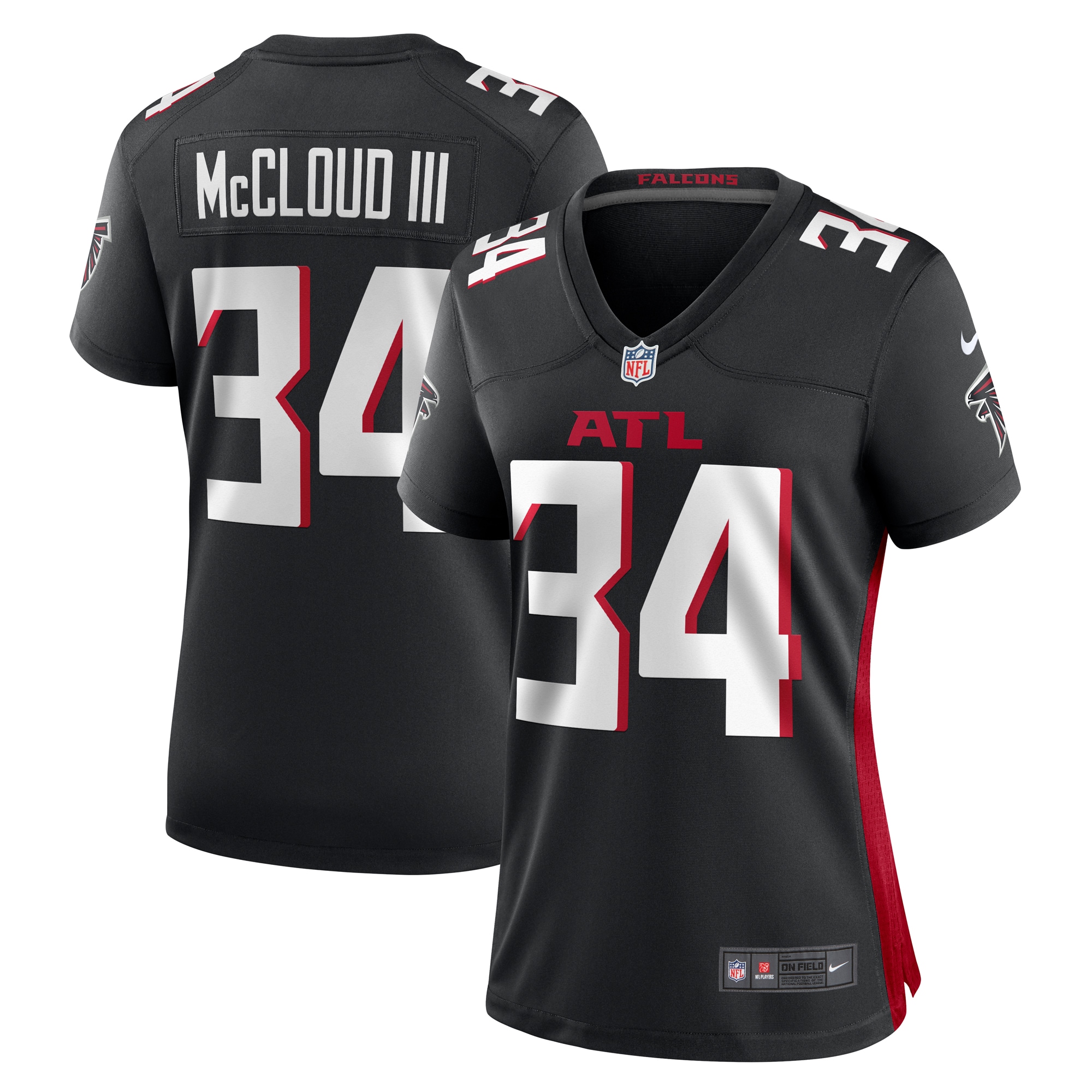 Women's Atlanta Falcons Ray-Ray McCloud III Black Game Jersey JS5629 Saliibo