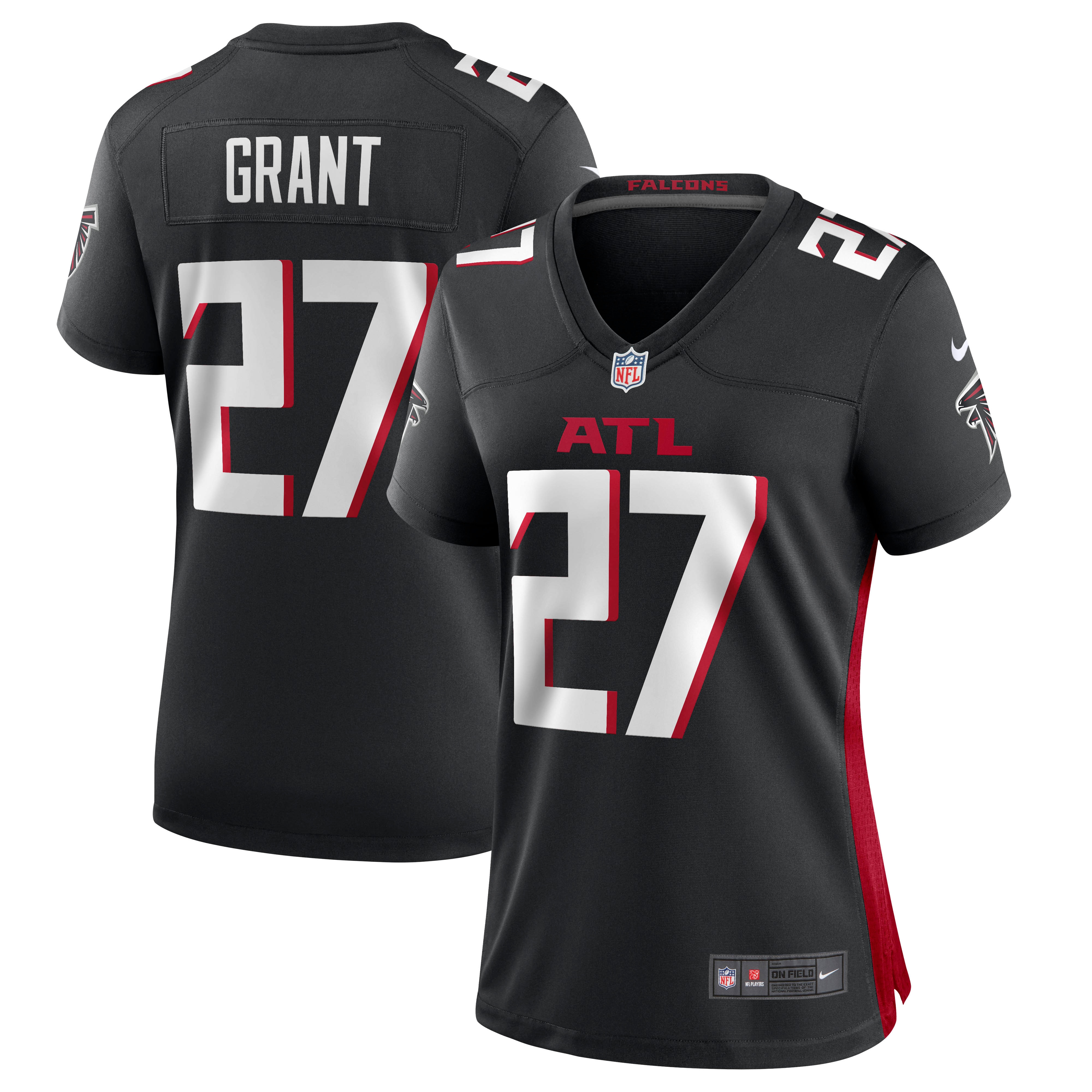 Women's Atlanta Falcons Richie Grant Black Game Jersey JS1977 Saliibo