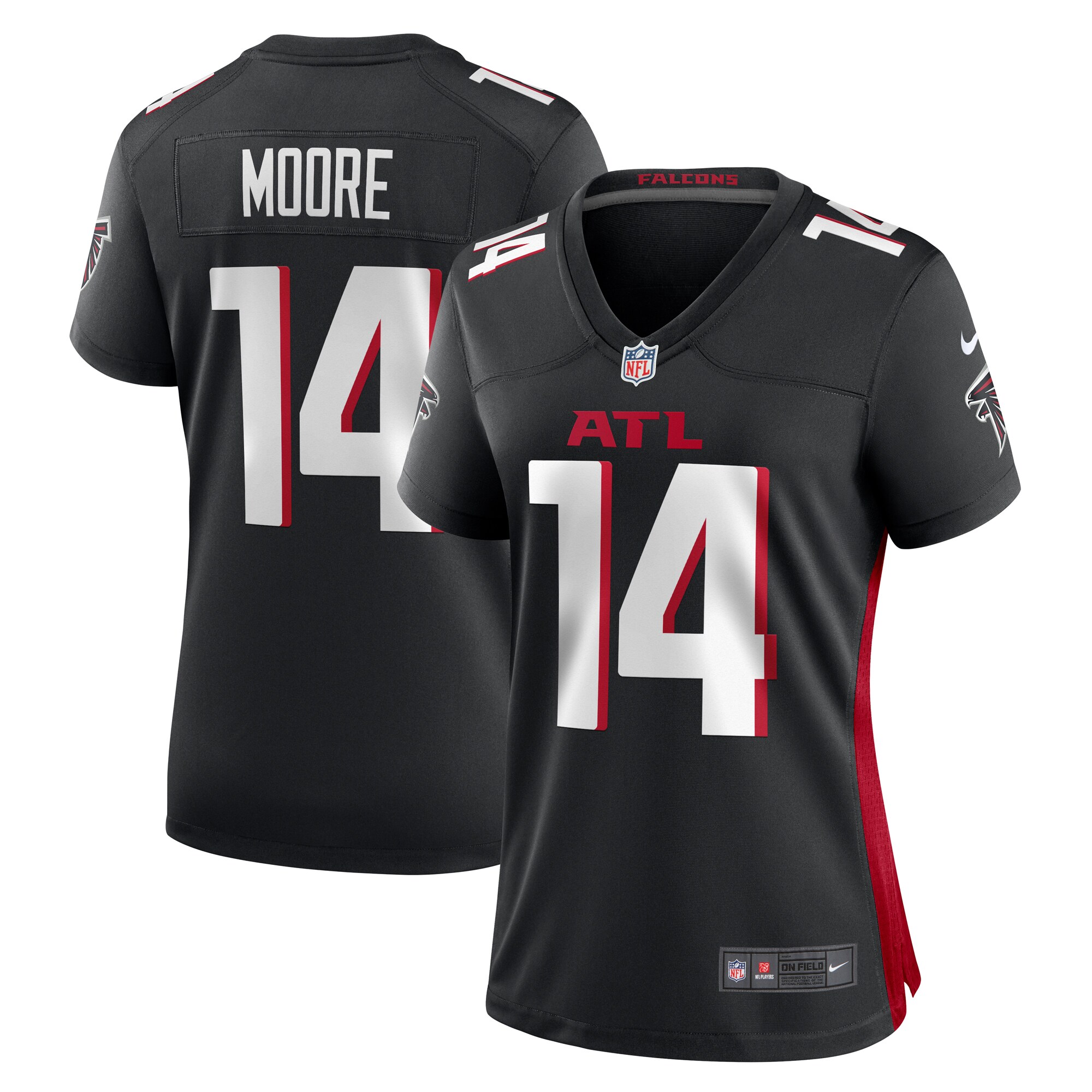 Women's Atlanta Falcons Rondale Moore Black Game Jersey JS2757 Saliibo