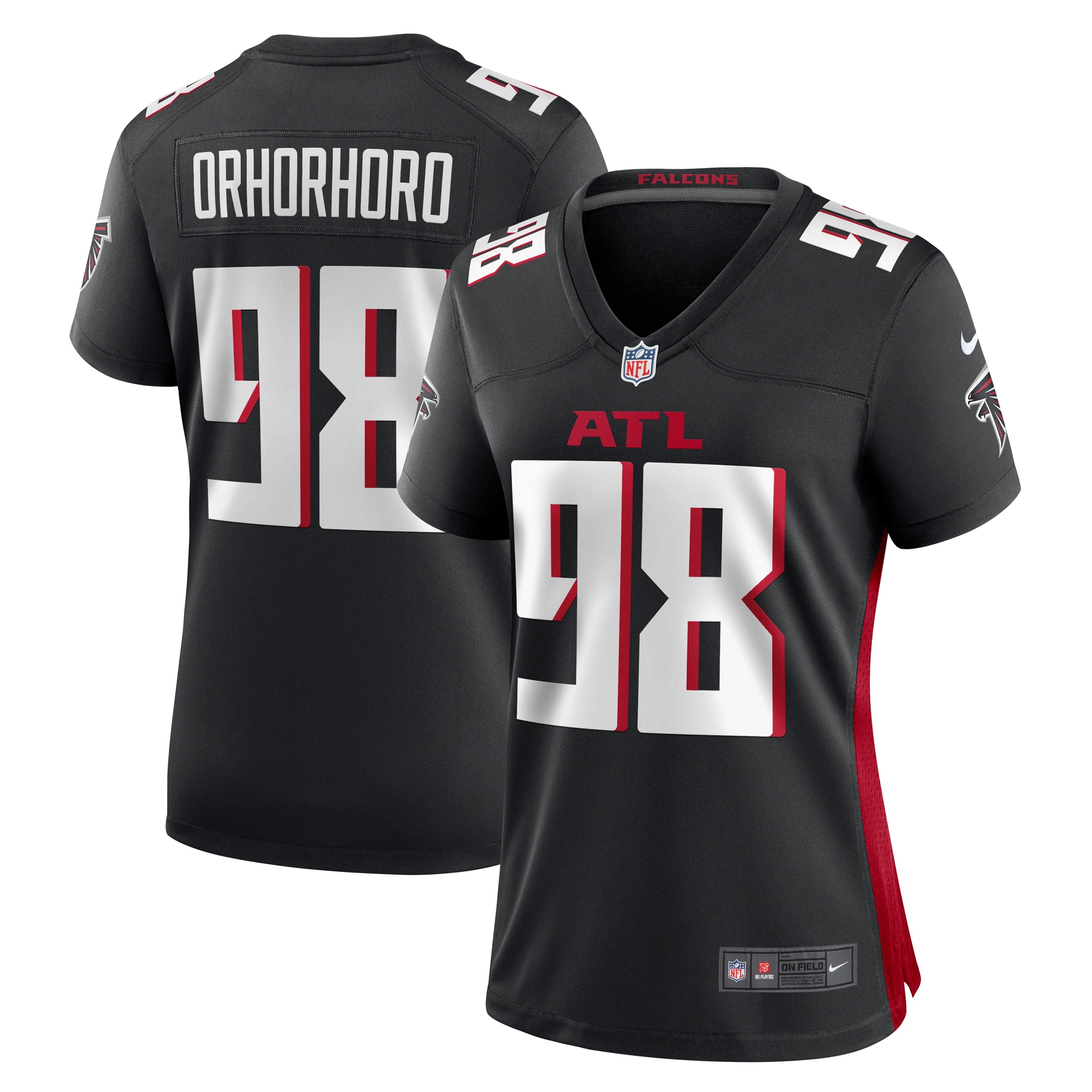 Women's Atlanta Falcons Ruke Orhorhoro Black Game Jersey JS7501 Saliibo