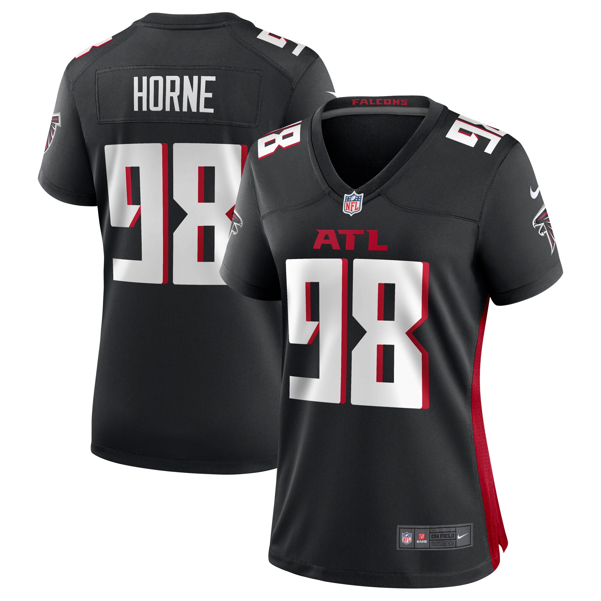 Women's Atlanta Falcons Timmy Horne Black Game Player Jersey JS8131 Saliibo