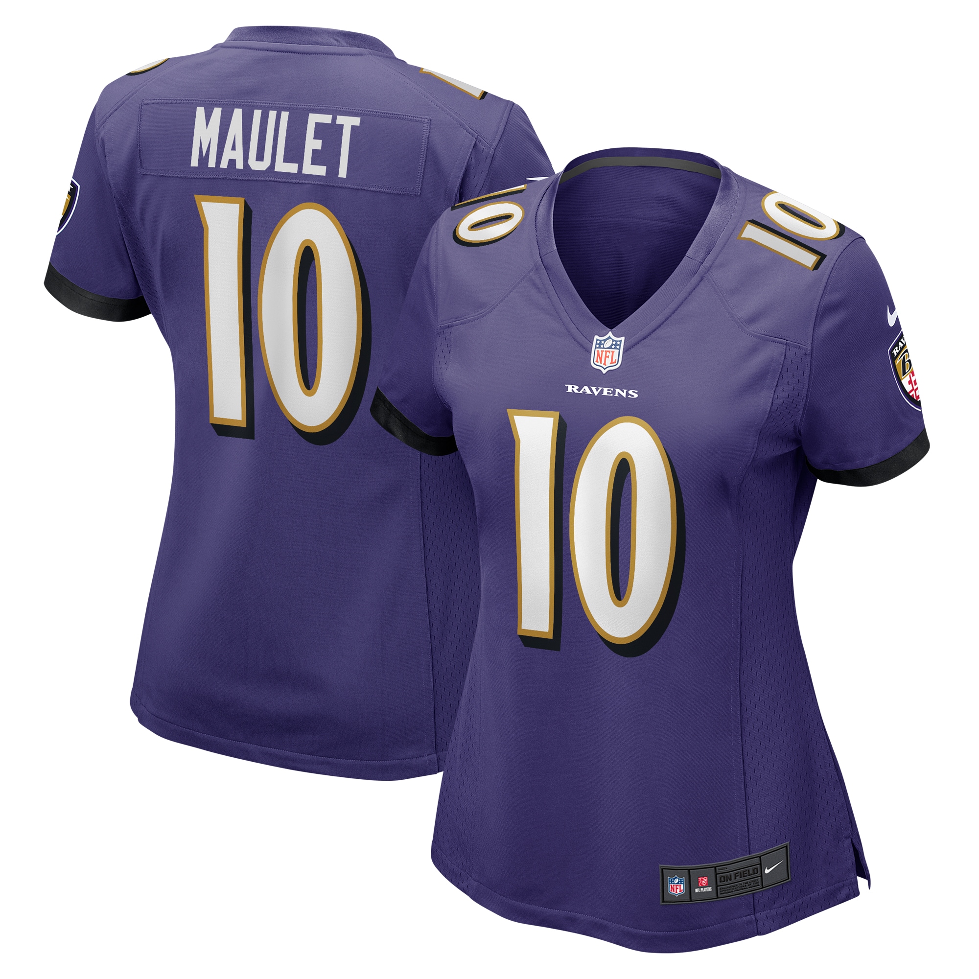 Women's Baltimore Ravens Arthur Maulet Purple Game Jersey JS9542 Saliibo