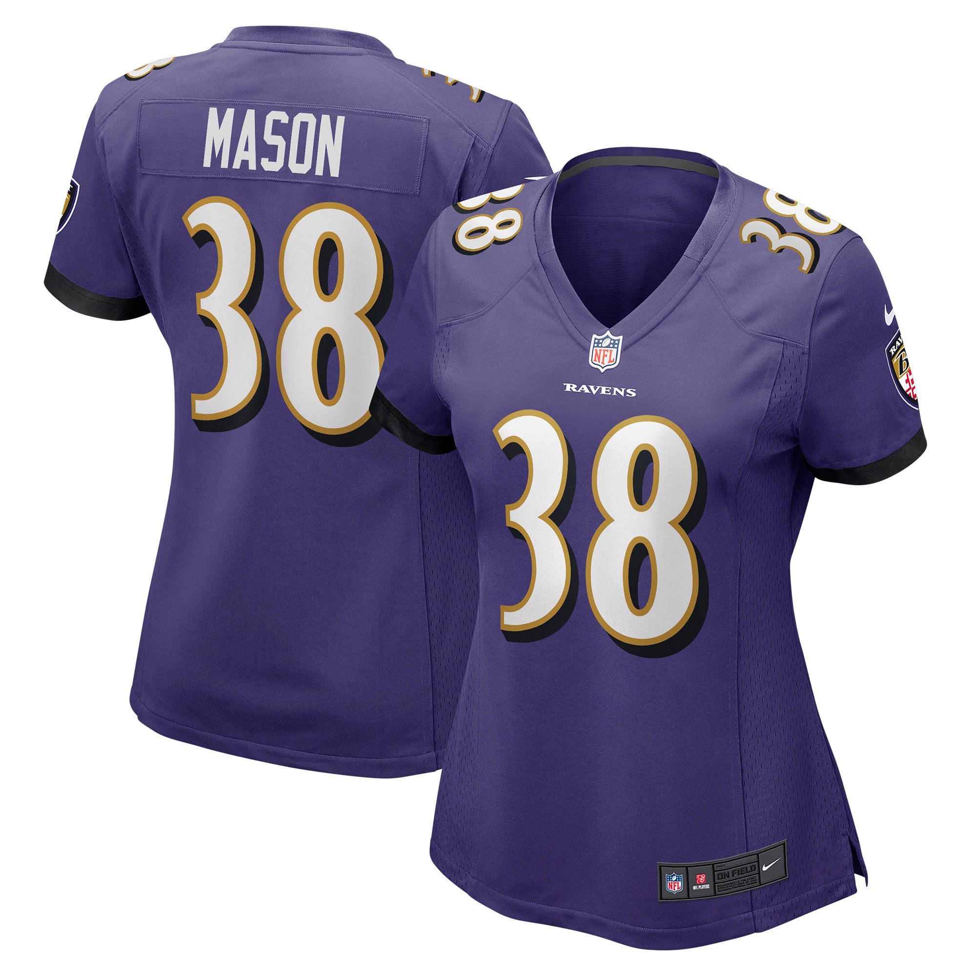 Women's Baltimore Ravens Ben Mason Purple Game Jersey JS5949 Saliibo