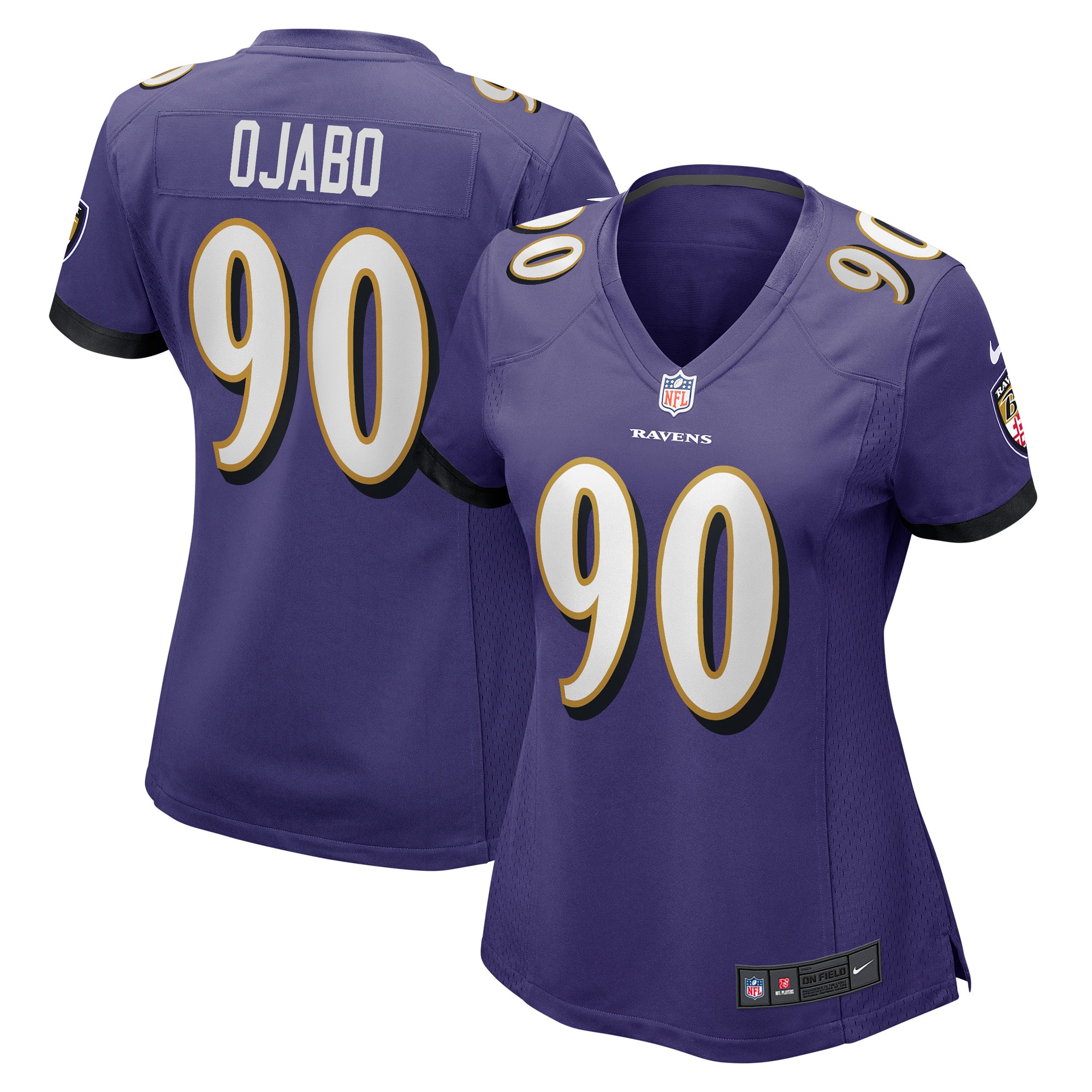Women's Baltimore Ravens David Ojabo Purple Game Player Jersey JS8094 Saliibo