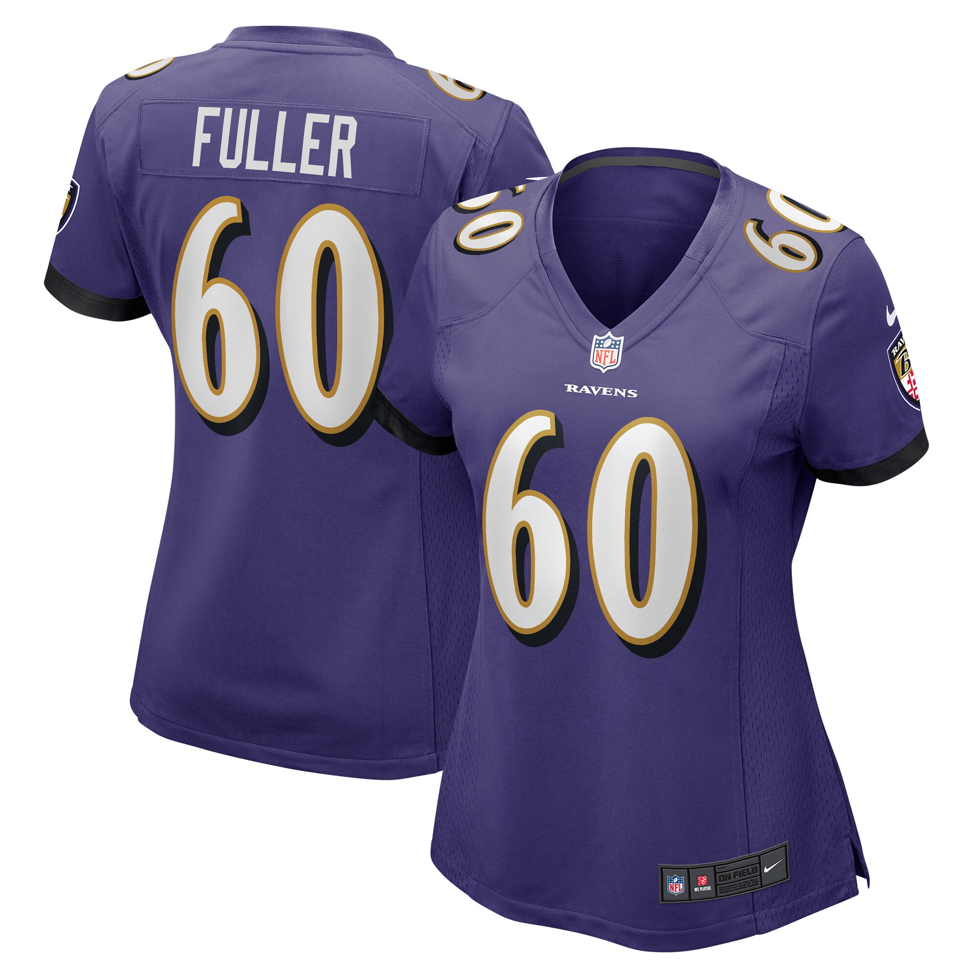 Women's Baltimore Ravens Kyle Fuller Purple Game Jersey JS2590 Saliibo