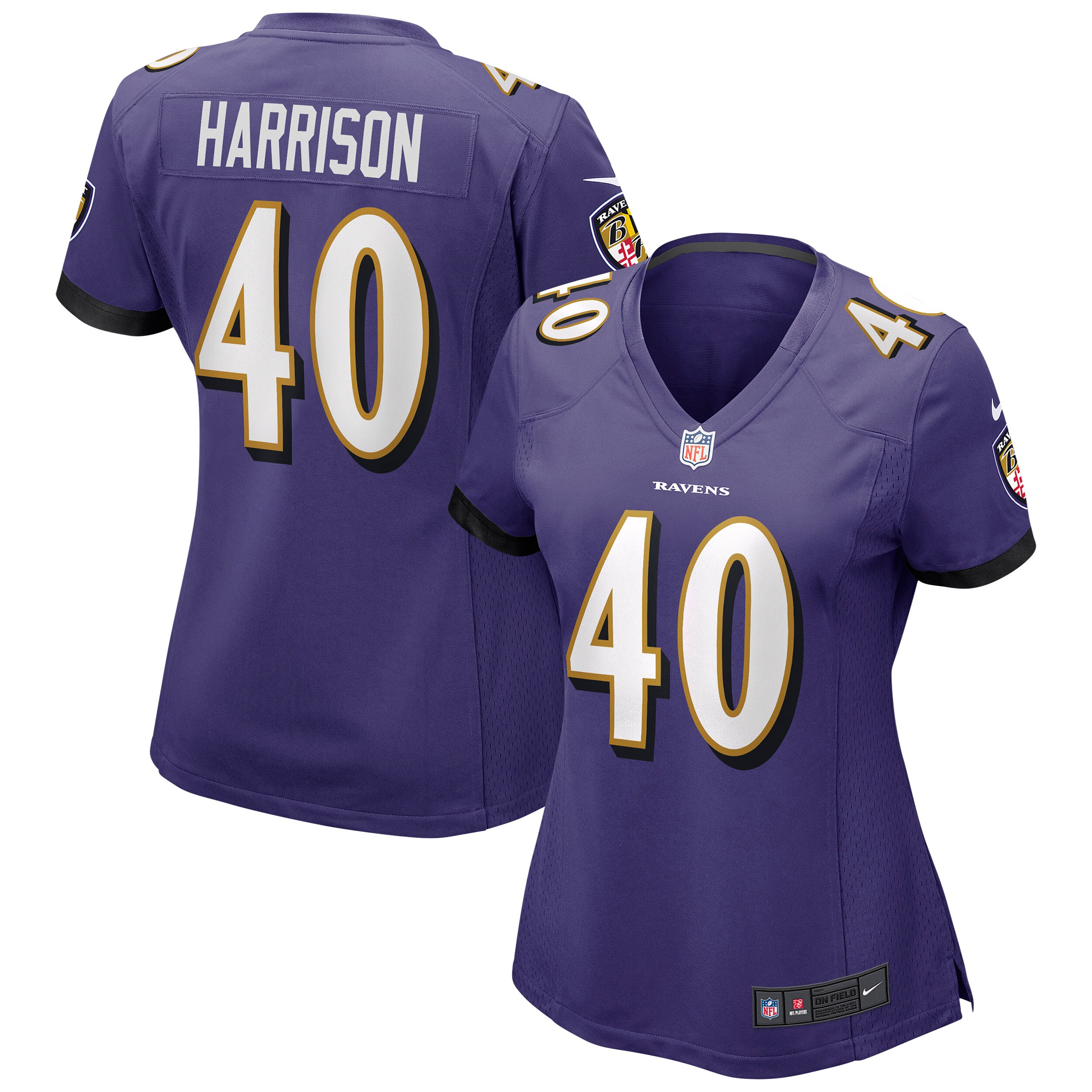Women's Baltimore Ravens Malik Harrison Purple Game Jersey JS5663 Saliibo