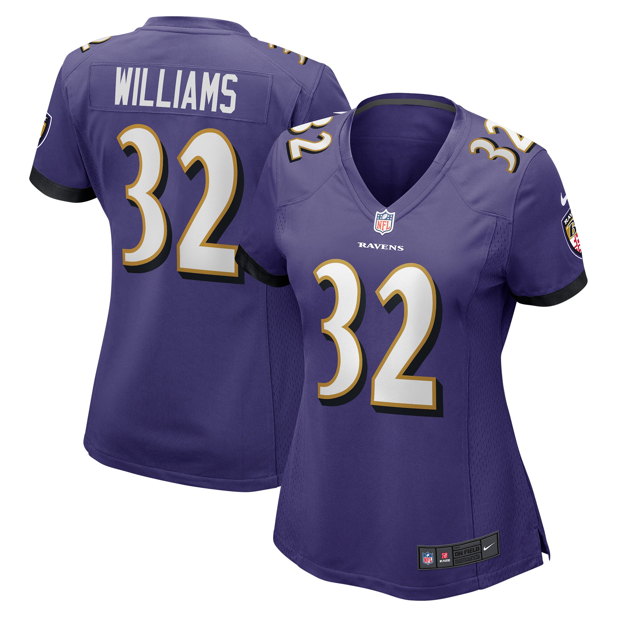 Women's Baltimore Ravens Marcus Williams Purple Game Jersey JS7653 Saliibo