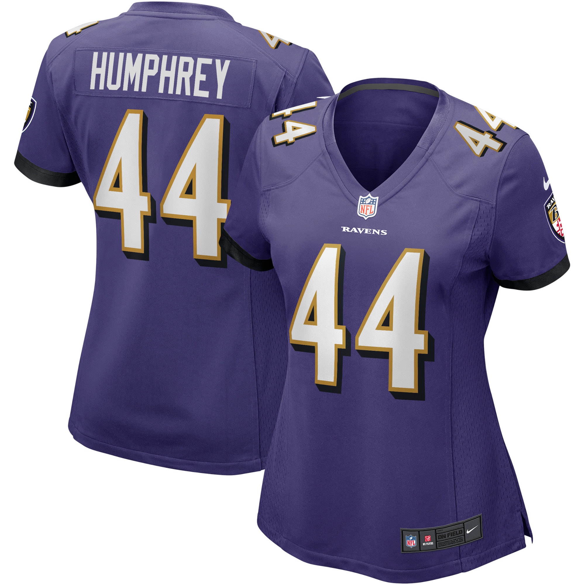 Women's Baltimore Ravens Marlon Humphrey Purple Game Player Jersey JS7484 Saliibo