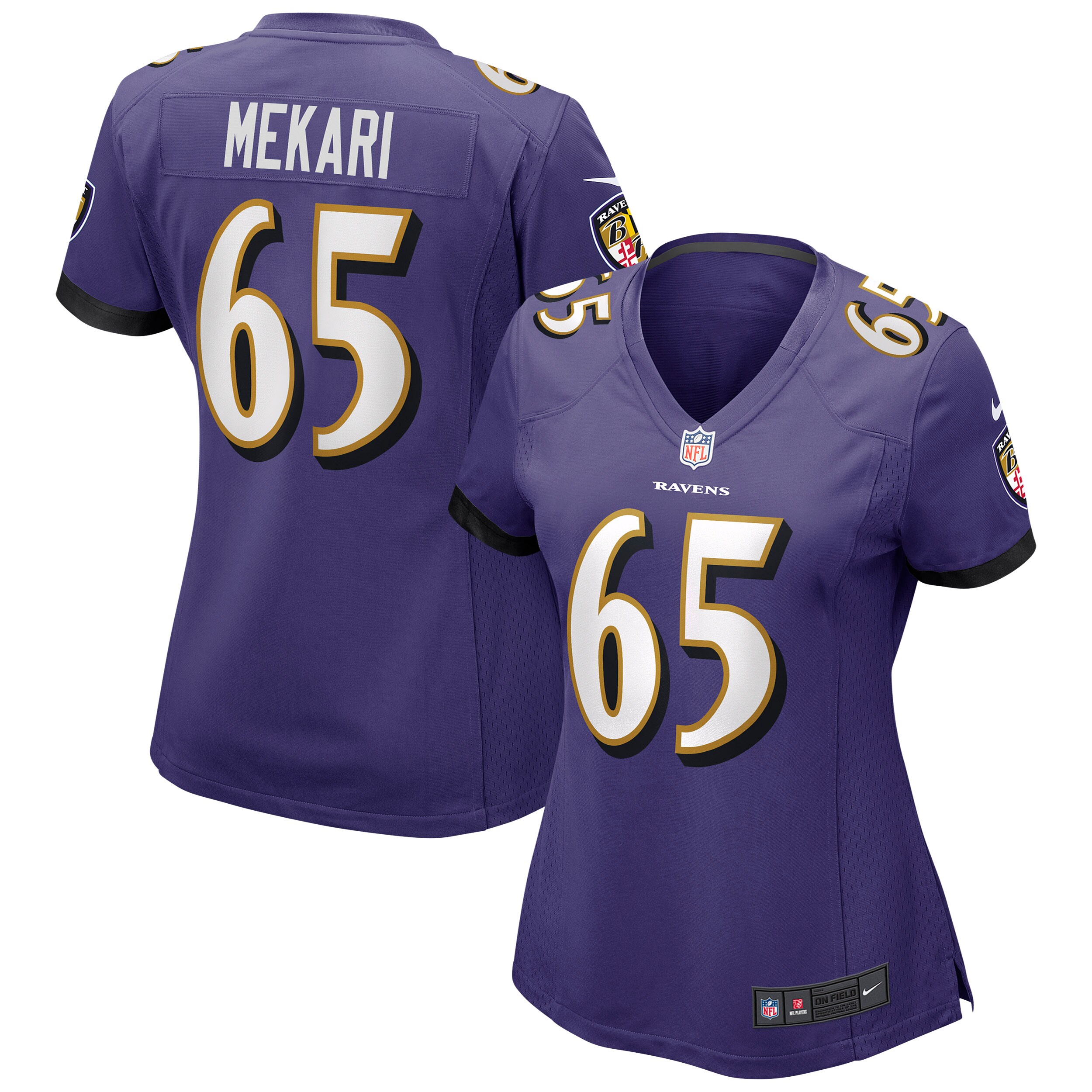 Women's Baltimore Ravens Patrick Mekari Purple Game Jersey JS9140 Saliibo