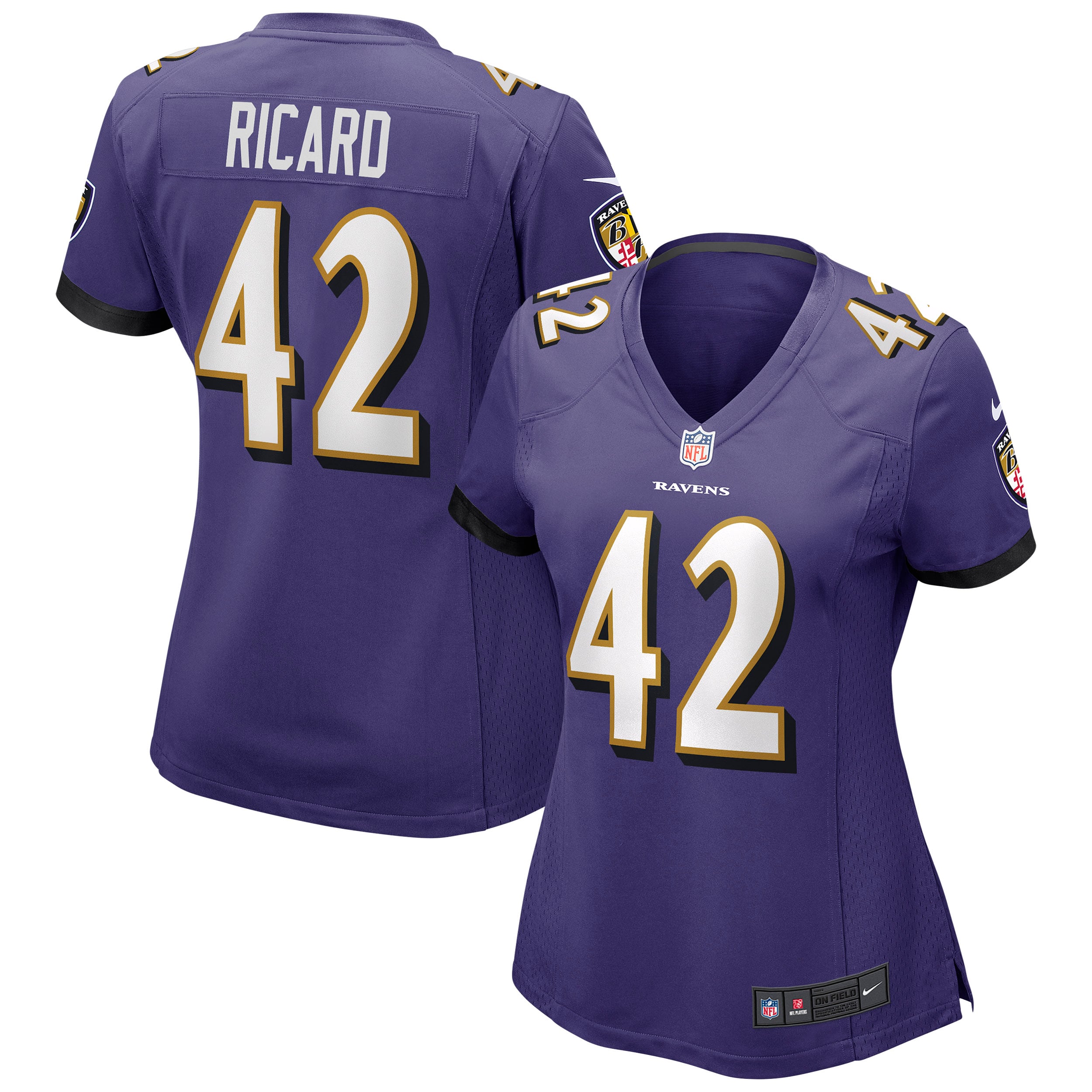 Women's Baltimore Ravens Patrick Ricard Purple Game Jersey JS3425 Saliibo