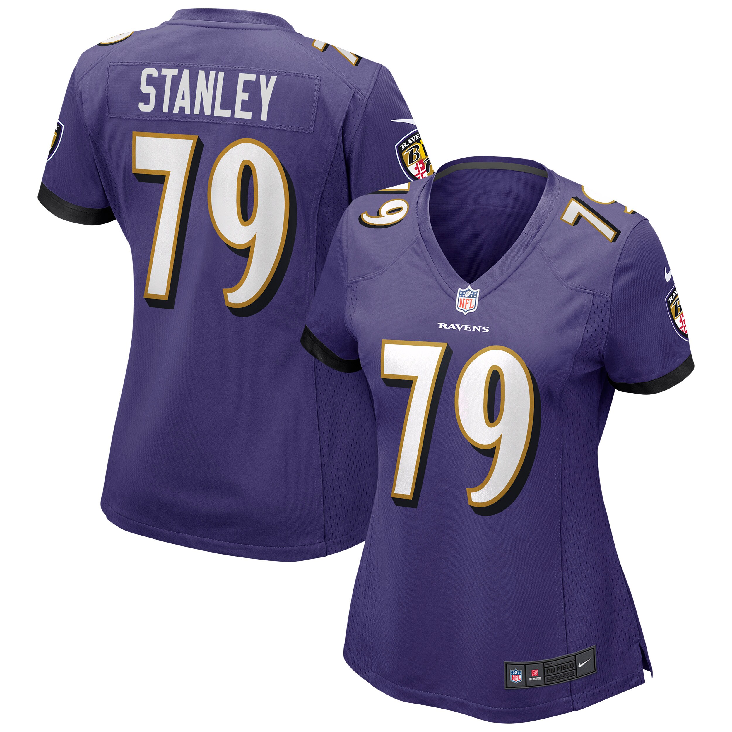 Women's Baltimore Ravens Ronnie Stanley Purple Game Jersey JS8043 Saliibo
