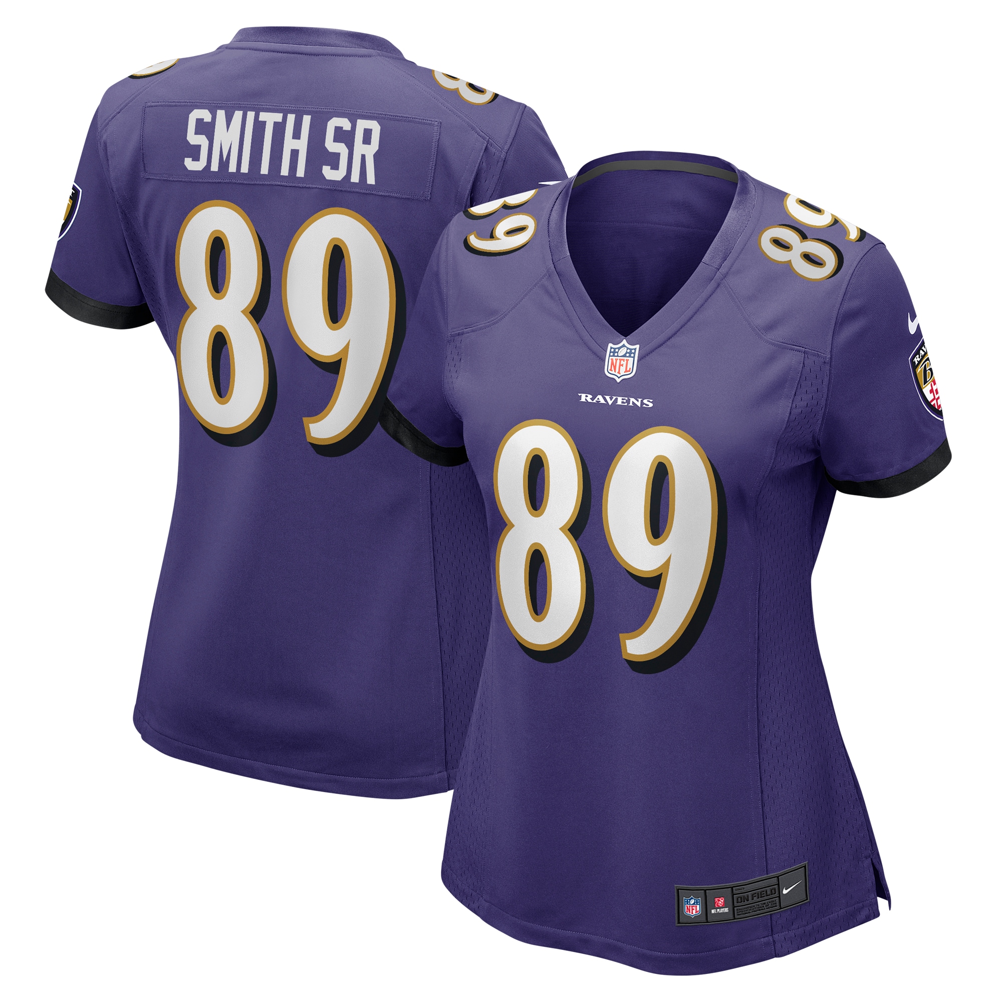 Women's Baltimore Ravens Steve Smith Sr. Purple Retired Player Game Jersey JS2350 Saliibo