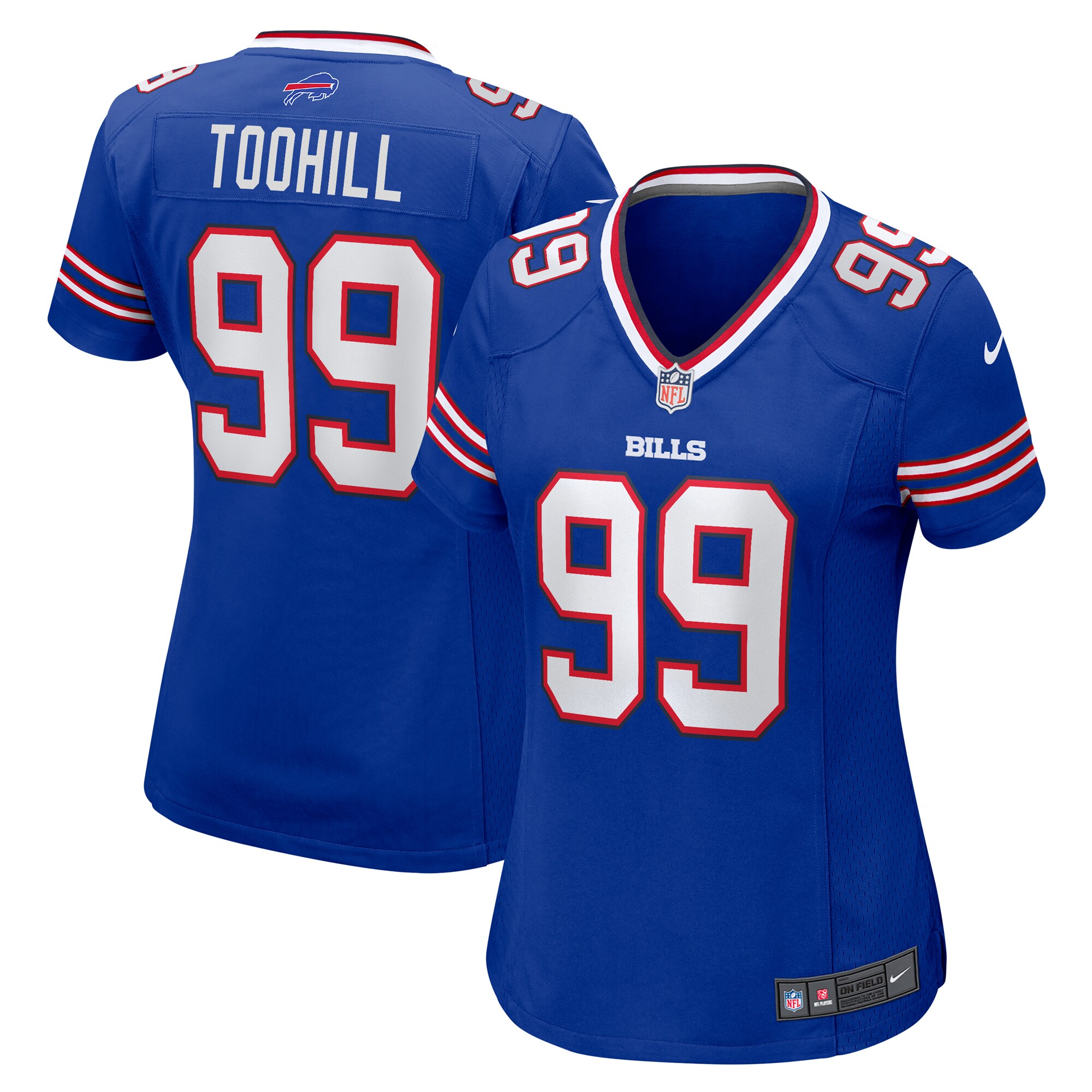 Women's Buffalo Bills Casey Toohill Royal Team Game Jersey JS3583 Saliibo