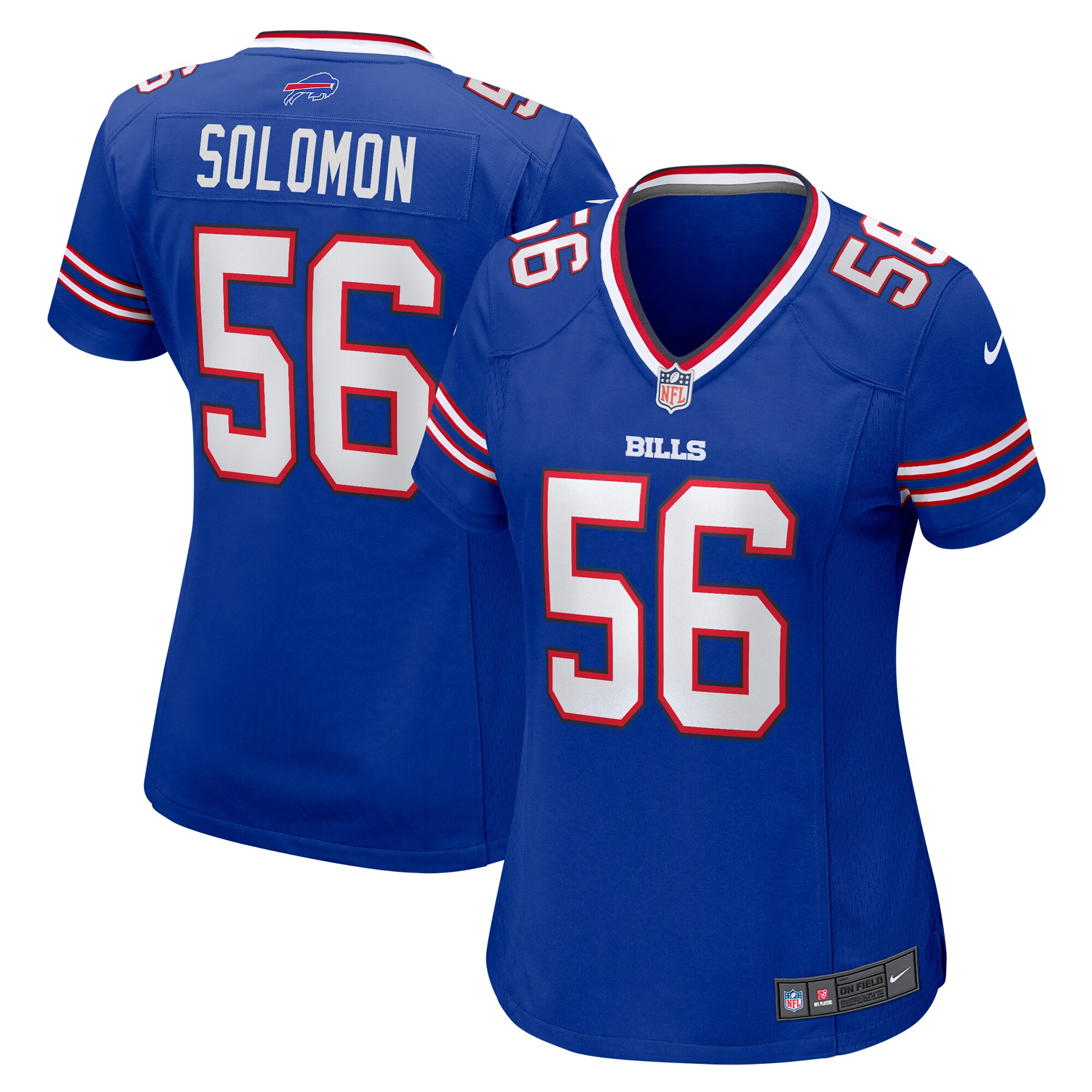 Women's Buffalo Bills Javon Solomon Royal Game Jersey JS8191 Saliibo