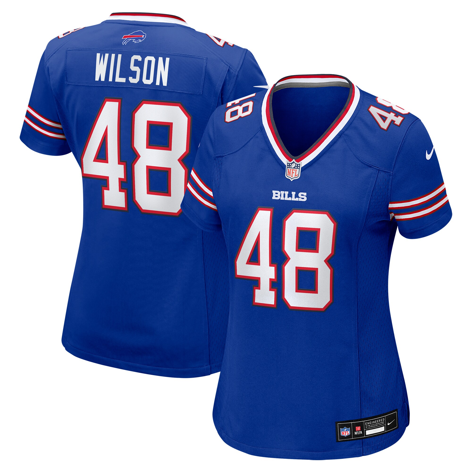 Women's Buffalo Bills Joel Wilson Royal Team Game Jersey JS2188 Saliibo