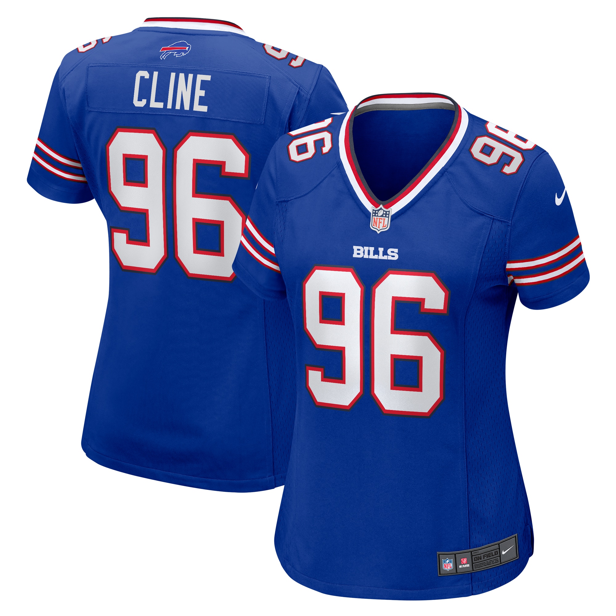 Women's Buffalo Bills Kameron Cline Royal Team Game Jersey JS6653 Saliibo