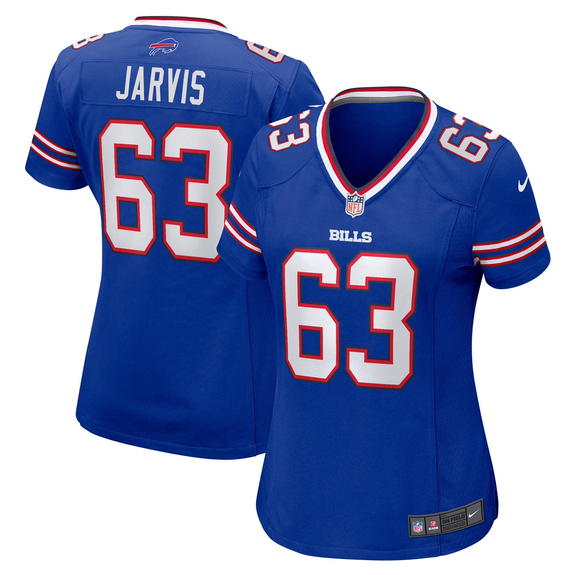 Women's Buffalo Bills Kevin Jarvis Royal Team Game Jersey JS4580 Saliibo