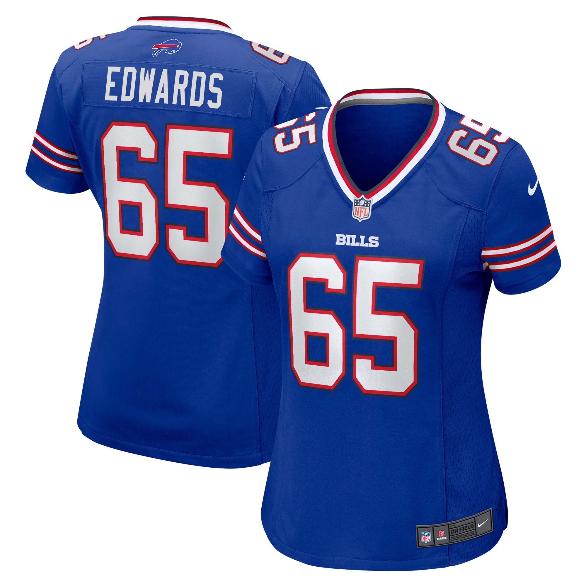 Women's Buffalo Bills Mike Edwards Royal Game Jersey JS2871 Saliibo